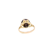 Natural Star Ruby Cabochon in 14K Yellow Gold Sz 7