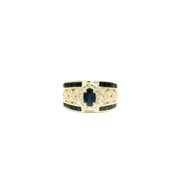 Blue Sapphire Estate Ring in 14K Yellow Gold Sz 7