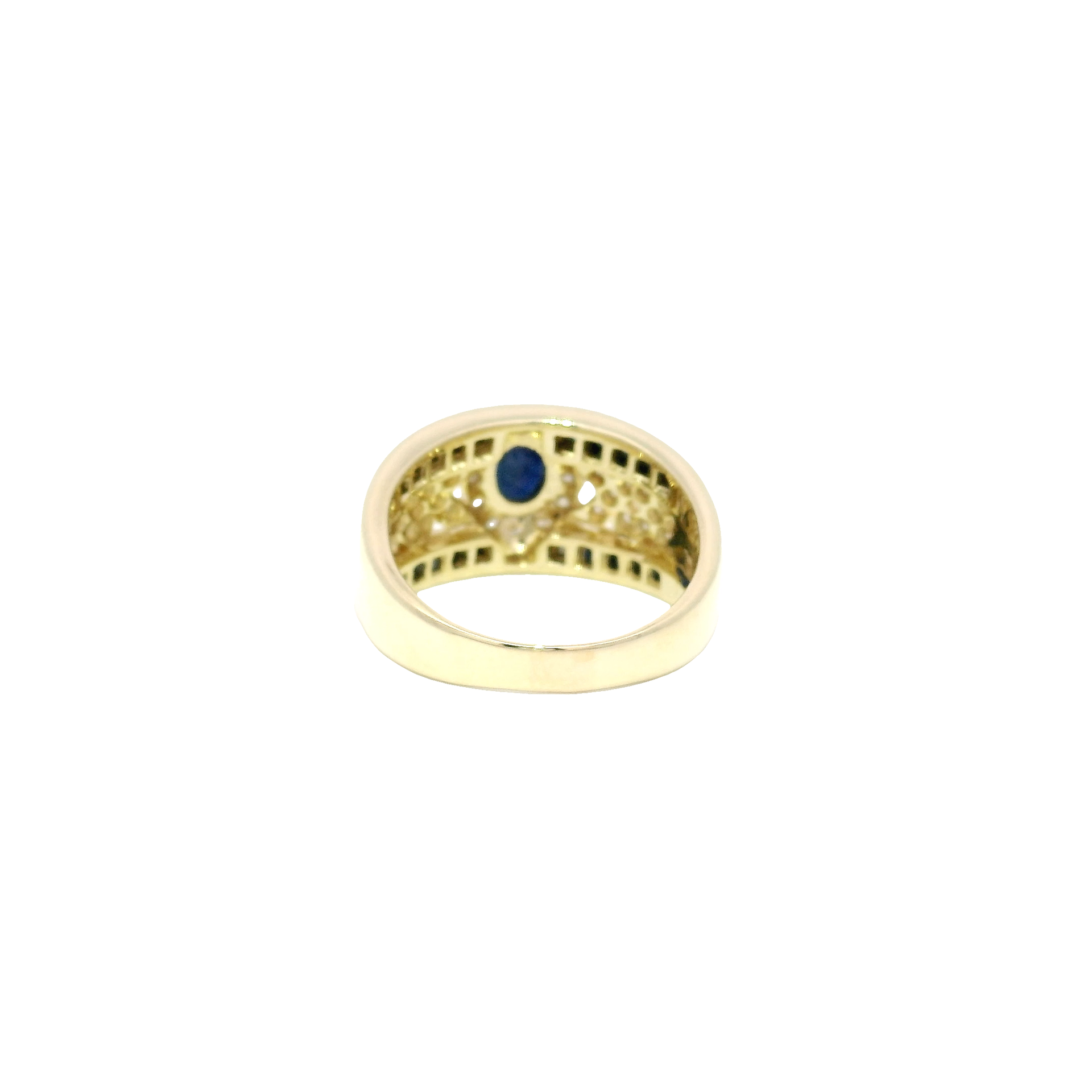 Blue Sapphire Estate Ring in 14K Yellow Gold