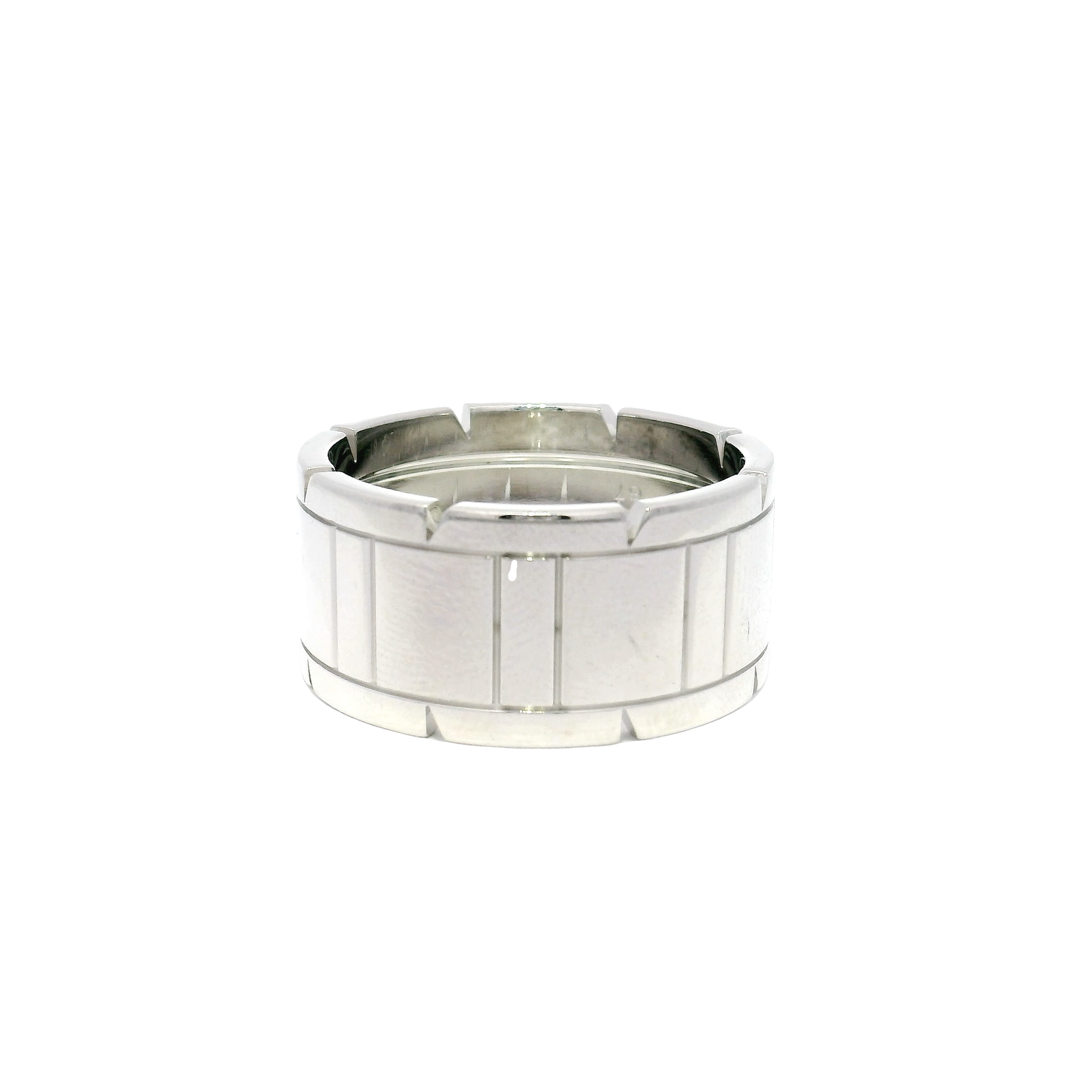 Cartier 18K White Gold 12mm Men's Band Size 12
