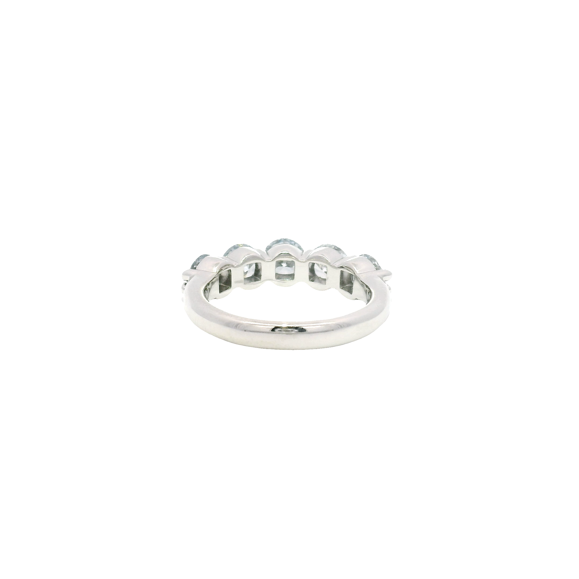 2.2cttw. Lab Grown Diamond Round Double Shared Prong Set Band in 14K White Gold