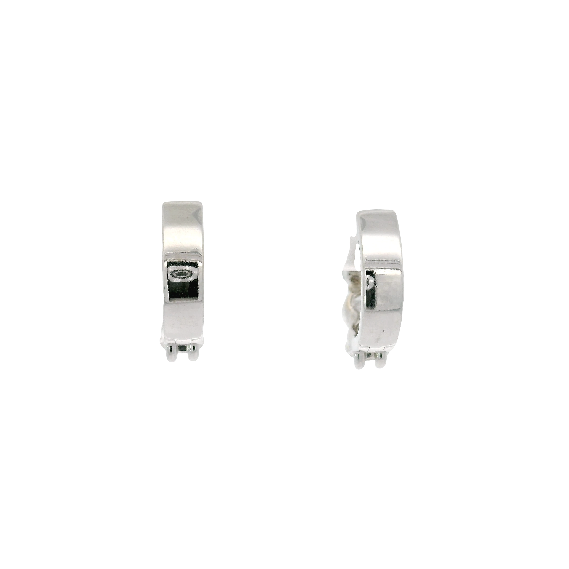 1.5cttw. Lab Grown Round Diamond Huggies in 14K White Gold