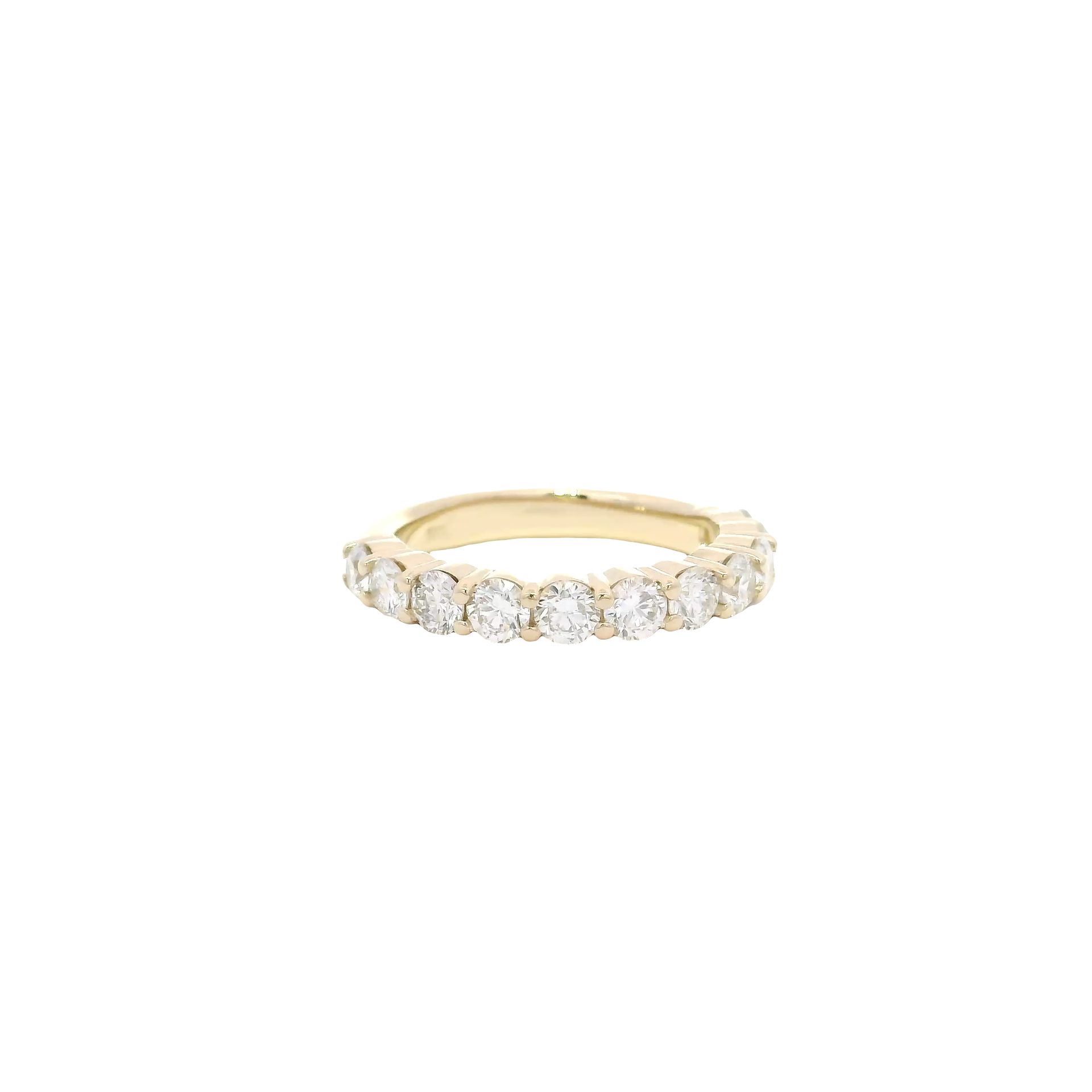 1.1cttw. Lab Grown F VS1 Round Diamond Band in 14K Yellow Gold Size 5