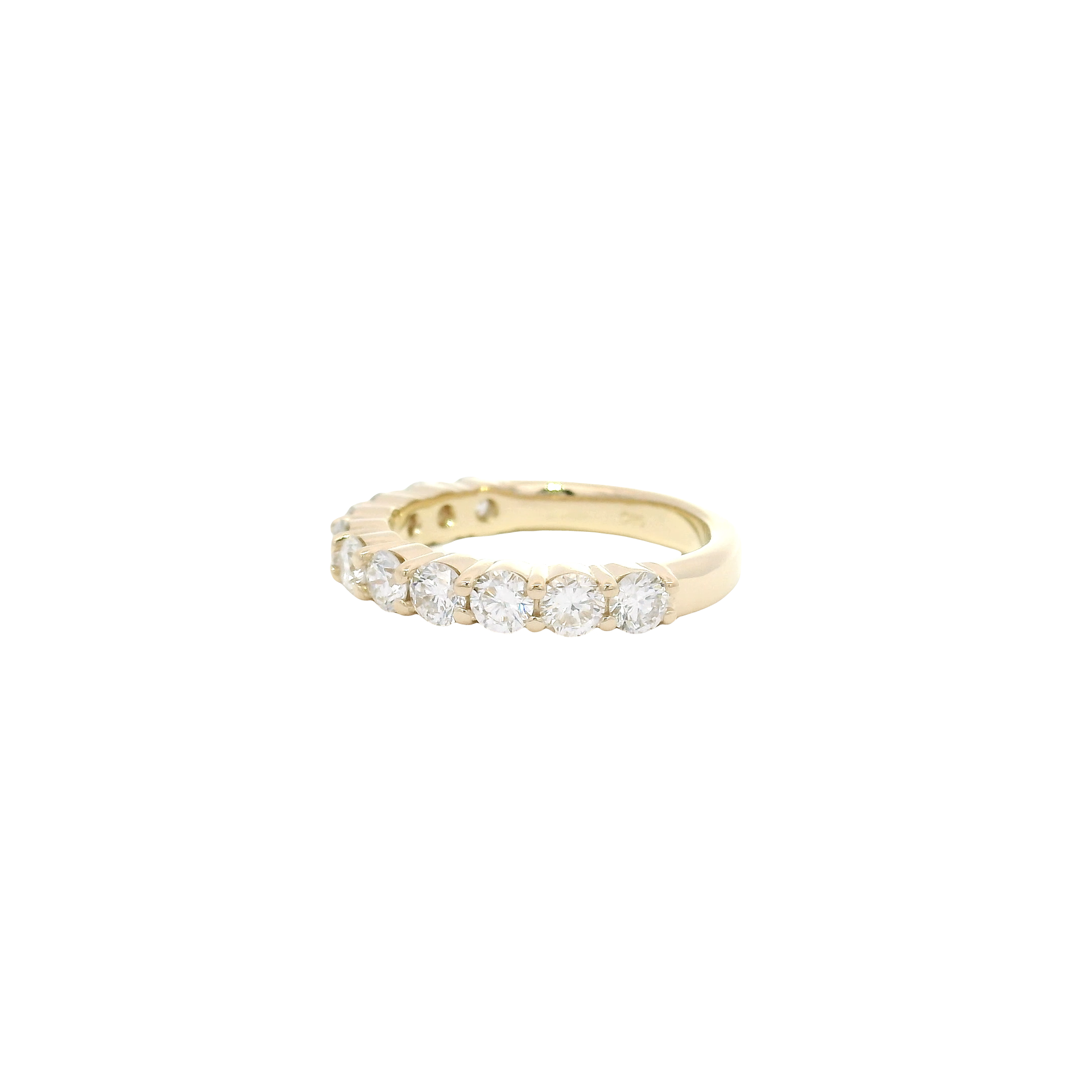 1.1cttw. Lab Grown F VS1 Round Diamond Band in 14K Yellow Gold Size 5