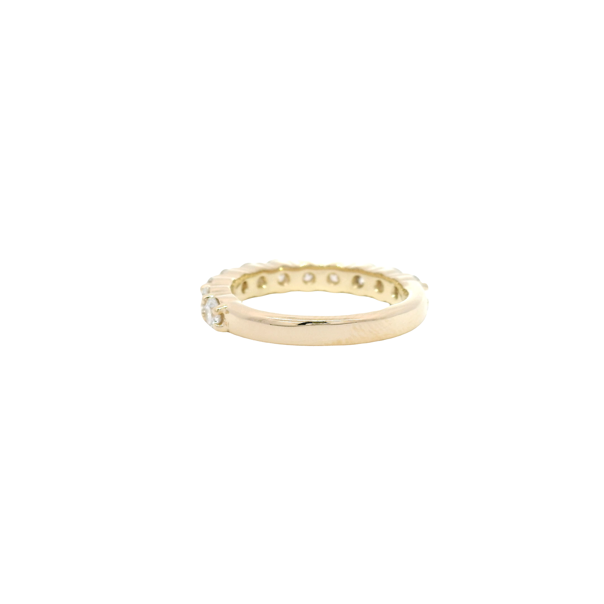 1.1cttw. Lab Grown F VS1 Round Diamond Band in 14K Yellow Gold Size 5
