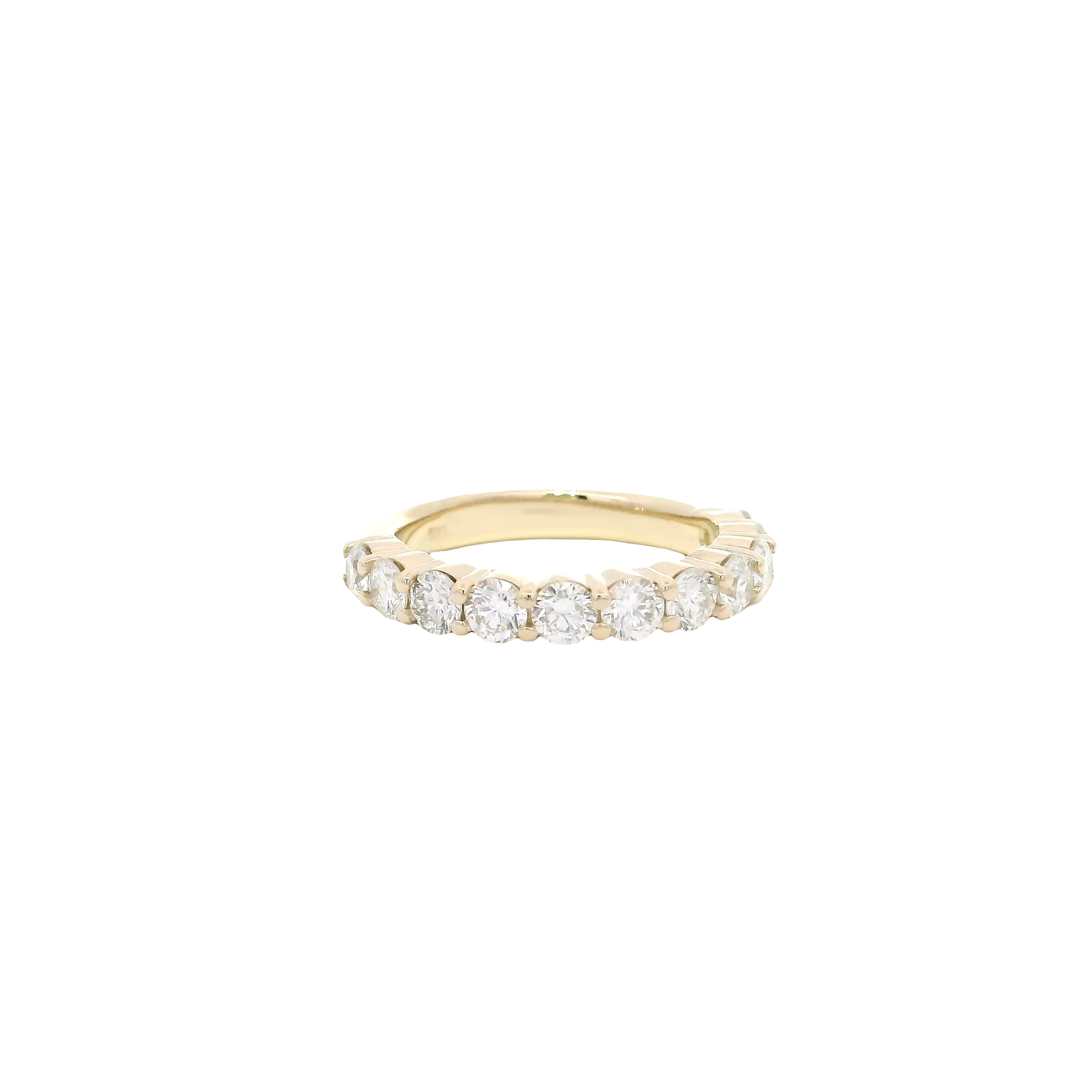 1.1cttw. Lab Grown F VS1 Round Diamond Band in 14K Yellow Gold Size 6