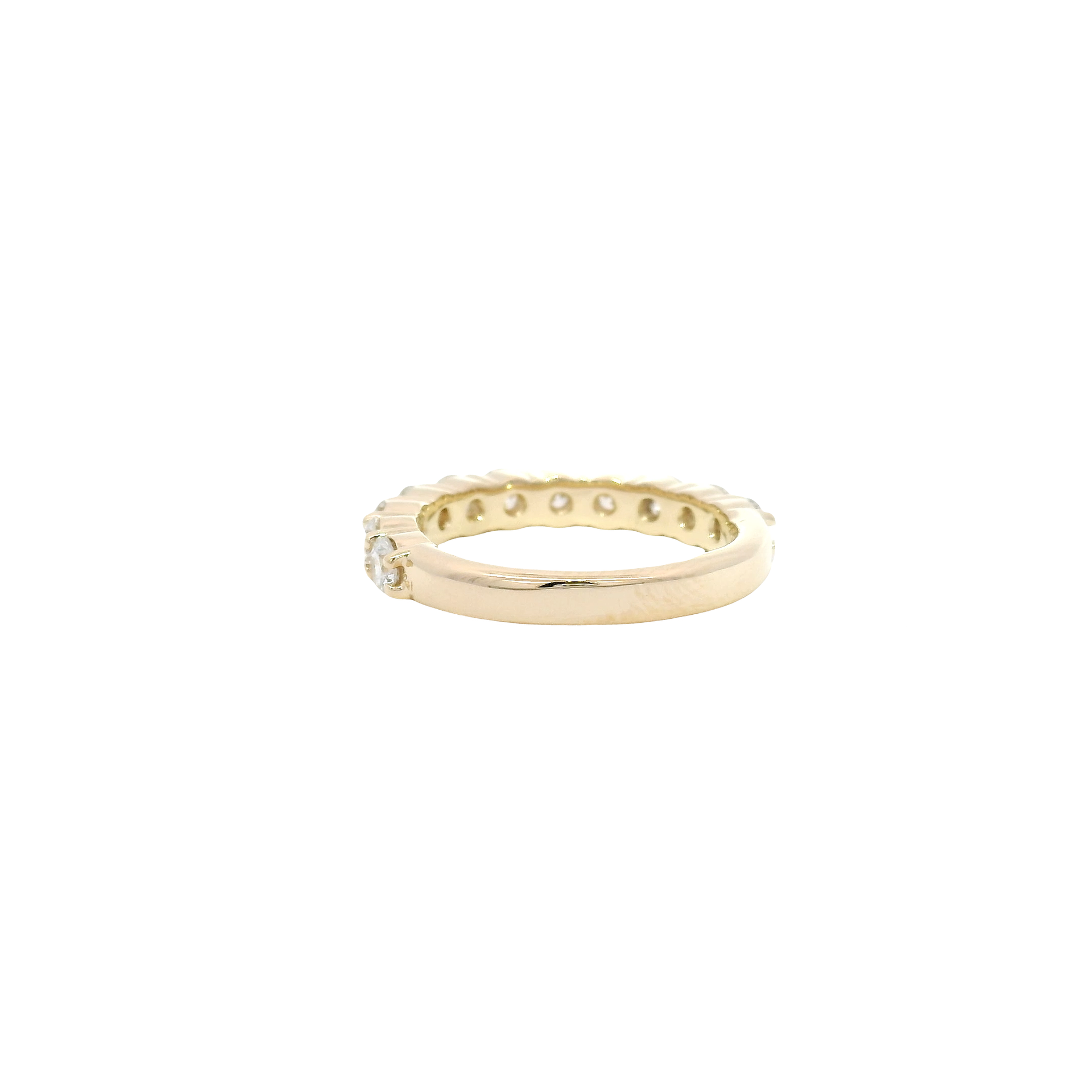 1.1cttw. Lab Grown F VS1 Round Diamond Band in 14K Yellow Gold Size 6
