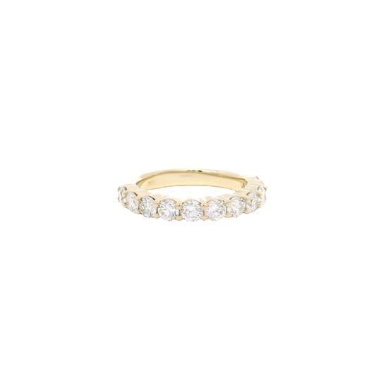 1.1cttw. Lab Grown F VS1 Round Diamond Band in 14K Yellow Gold Size 7