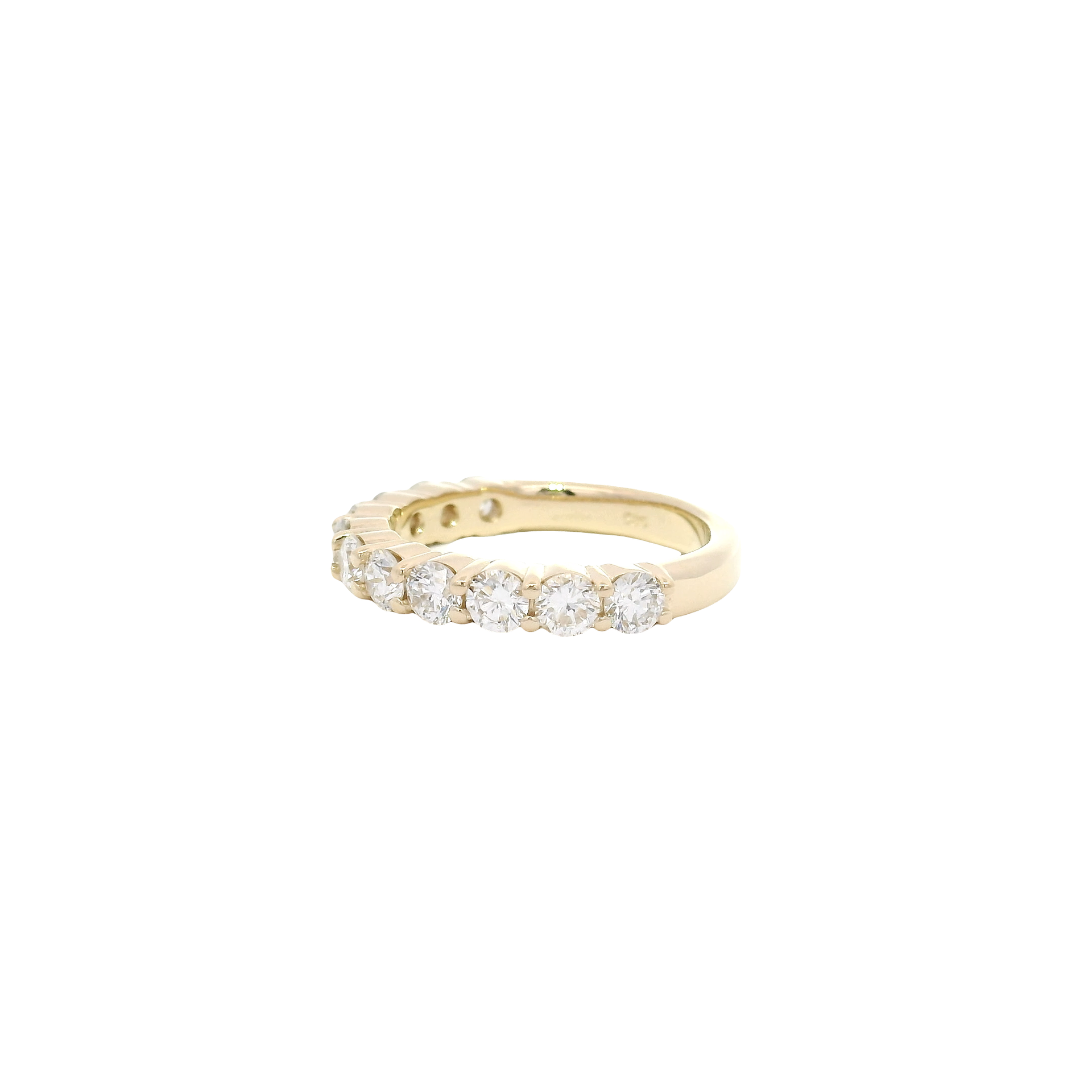 1.1cttw. Lab Grown F VS1 Round Diamond Band in 14K Yellow Gold Size 7