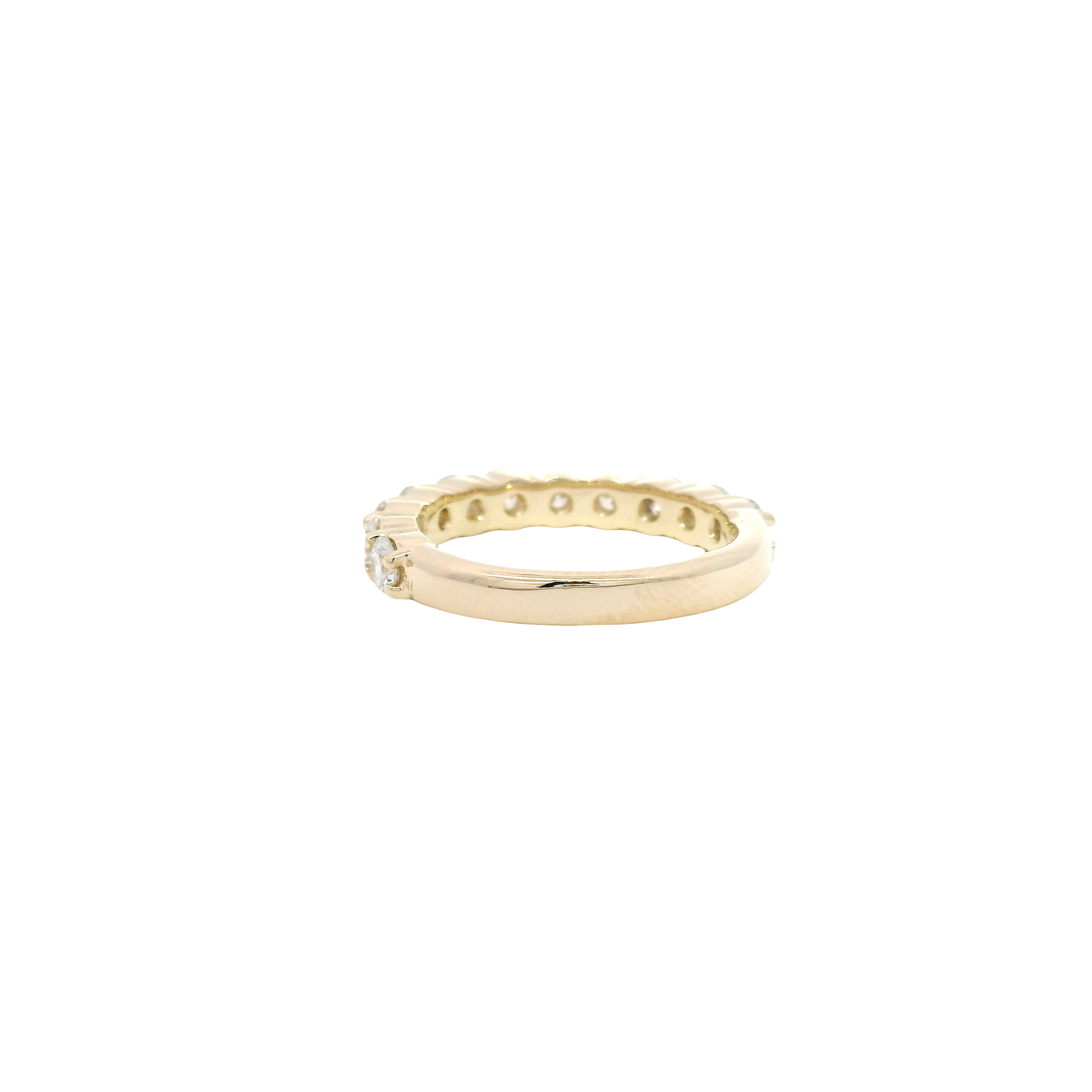 1.1cttw. Lab Grown F VS1 Round Diamond Band in 14K Yellow Gold Size 7