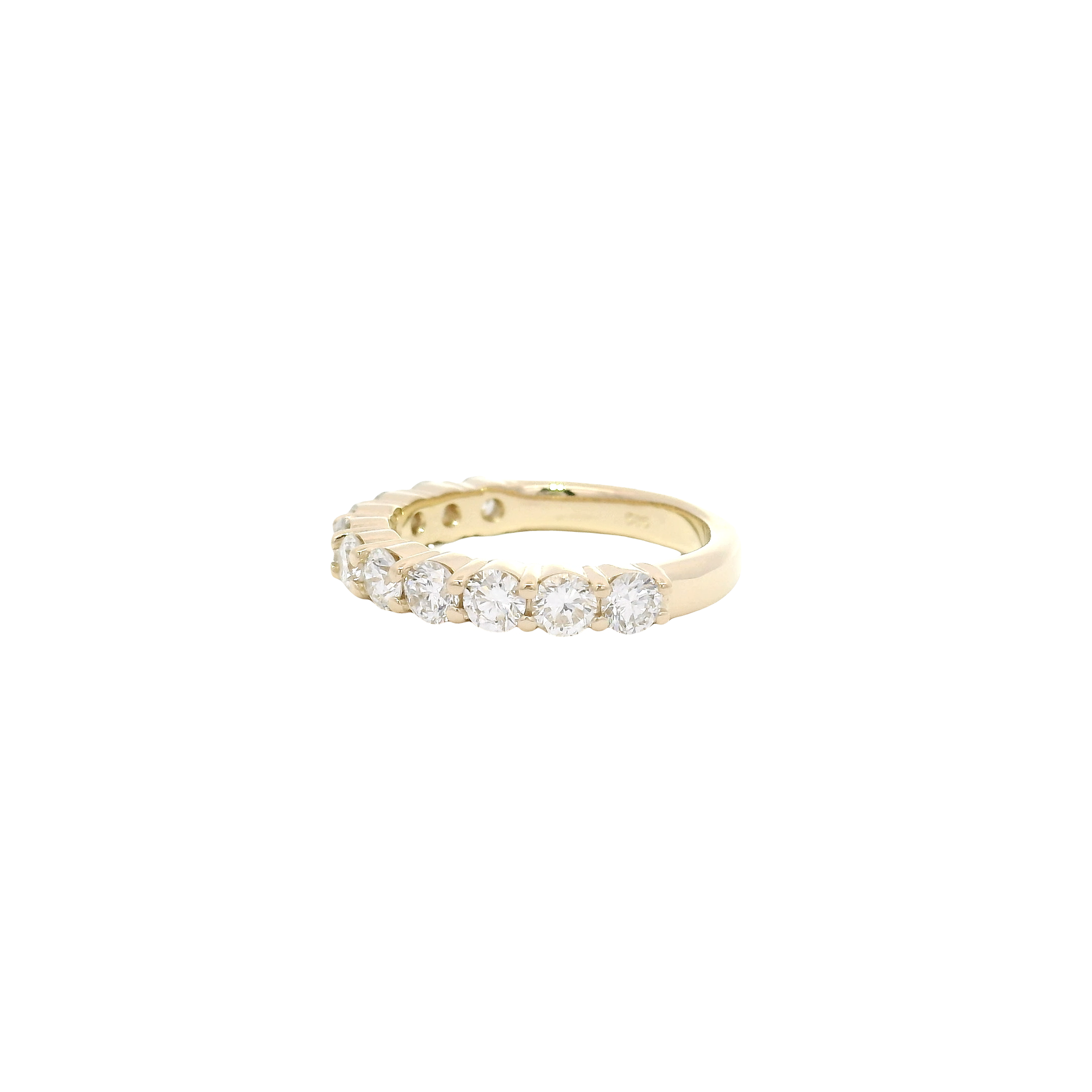 1.1cttw. Lab Grown F VS1 Round Diamond Band in 14K Yellow Gold Size 8