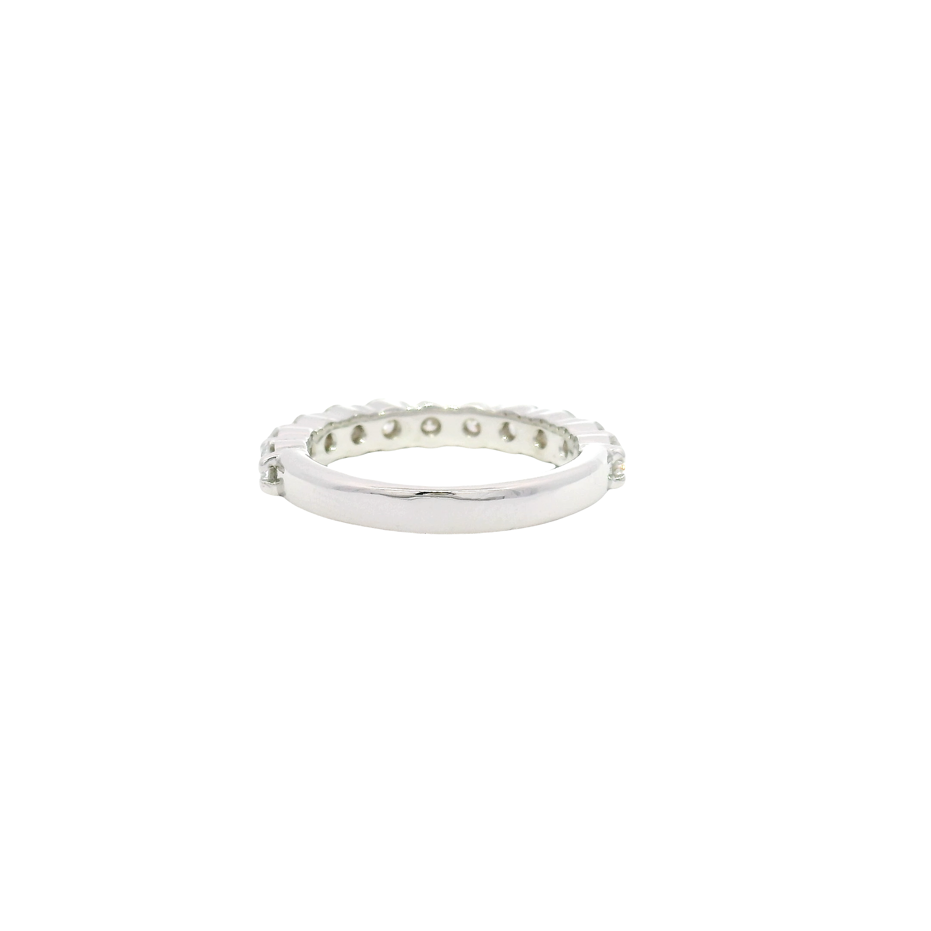 1.1cttw. Lab Grown F VS1 Round Diamond Band in 14K White Gold Size 5