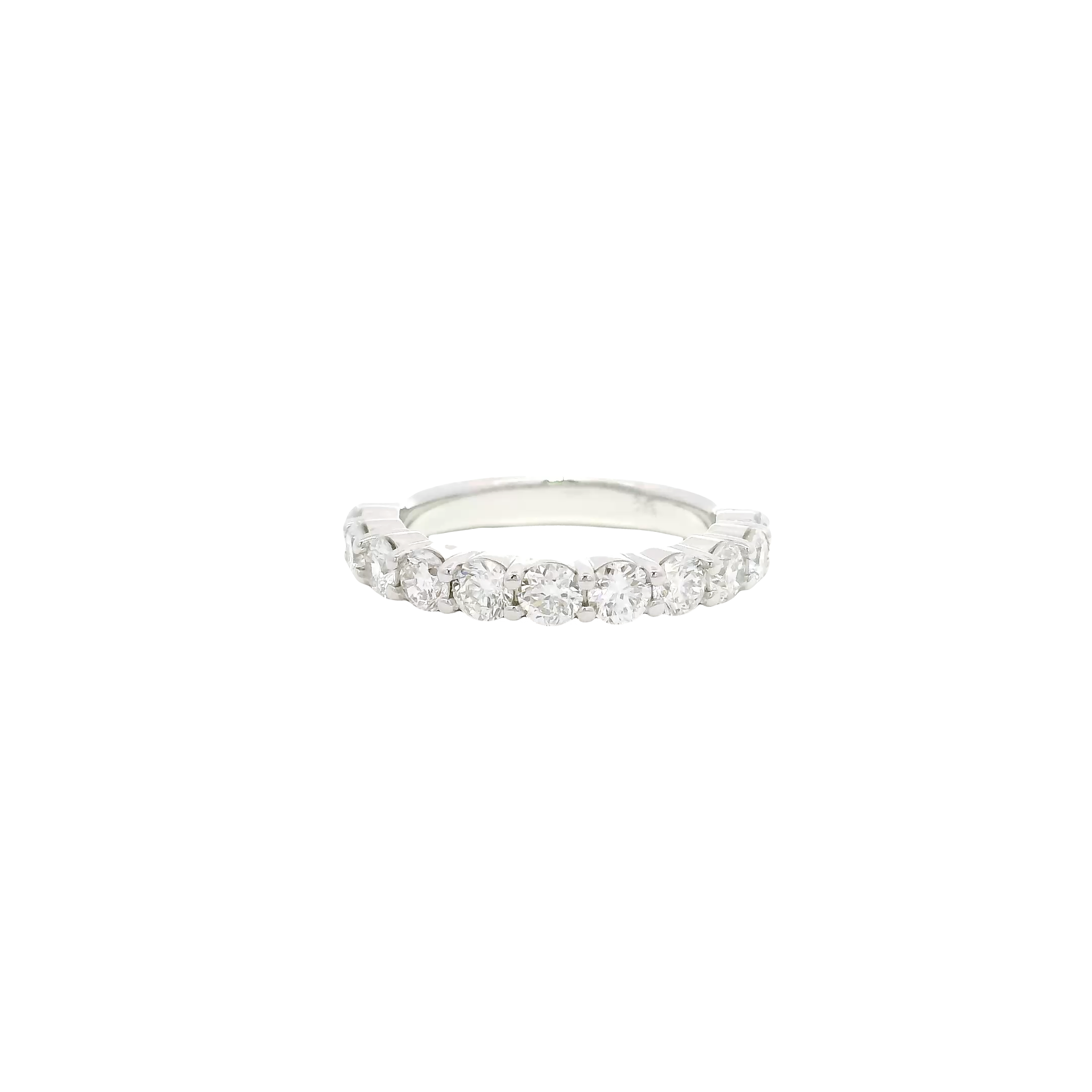 1.1cttw. Lab Grown F VS1 Round Diamond Band in 14K White Gold Size 7