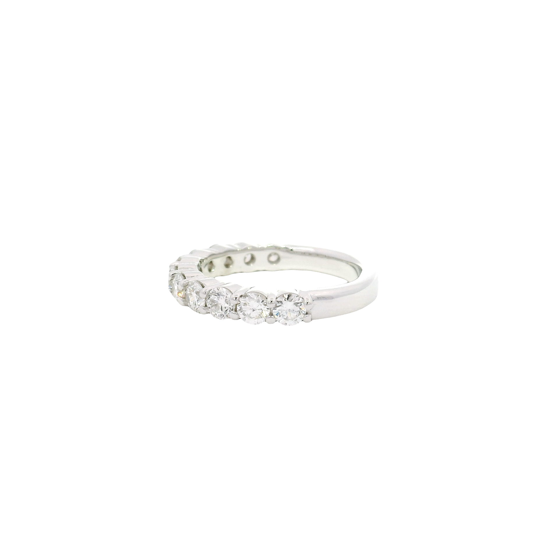 1.1cttw. Lab Grown F VS1 Round Diamond Band in 14K White Gold Size 7