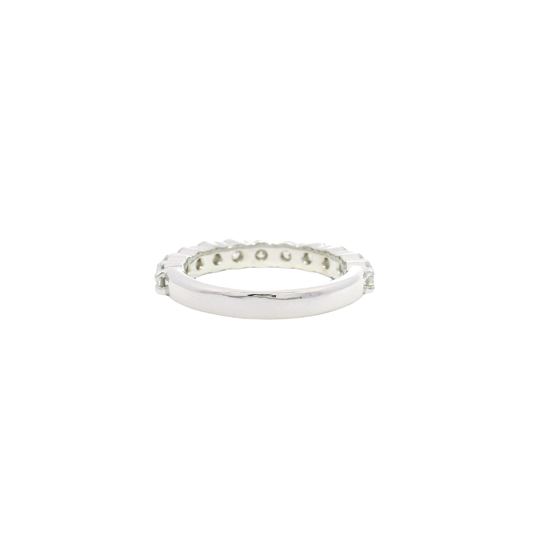 1.1cttw. Lab Grown F VS1 Round Diamond Band in 14K White Gold Size 7