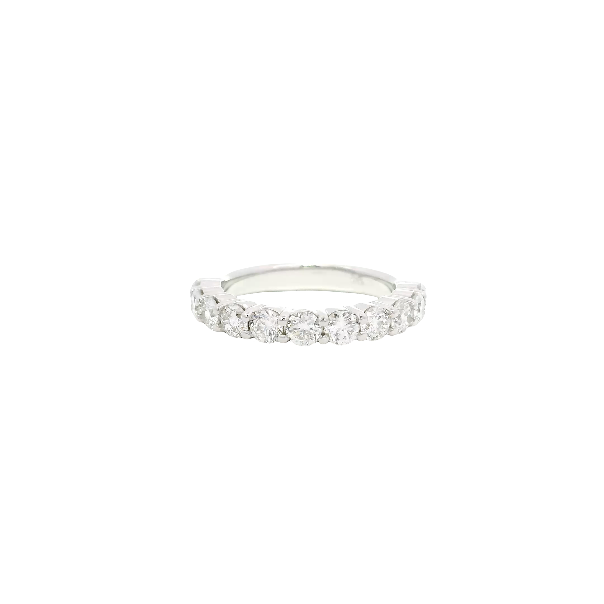 1.1cttw. Lab Grown F VS1 Round Diamond Band in 14K White Gold Size 8