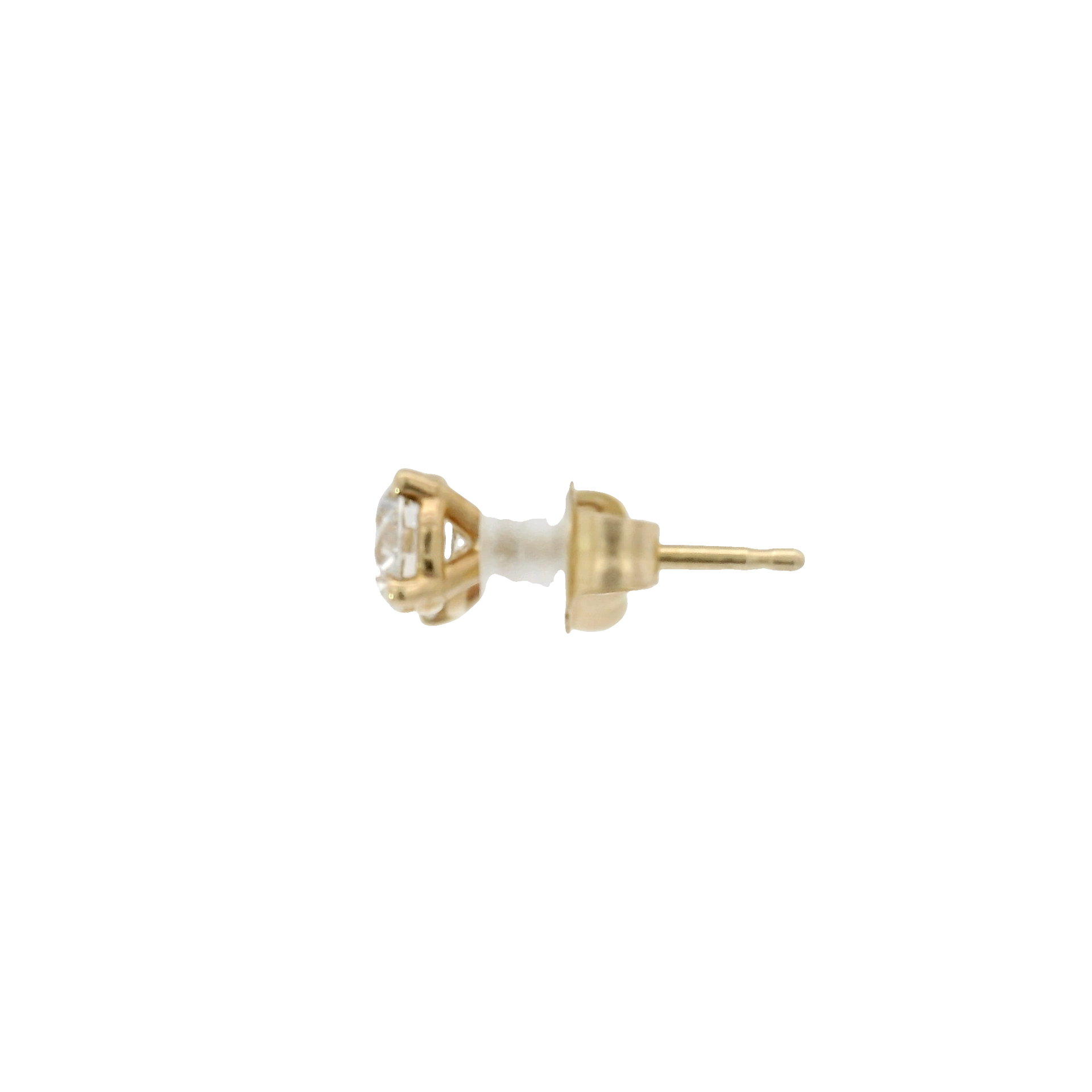 .60cttw. F VS Lab Grown Diamond Ear Studs in 14K Yellow Gold