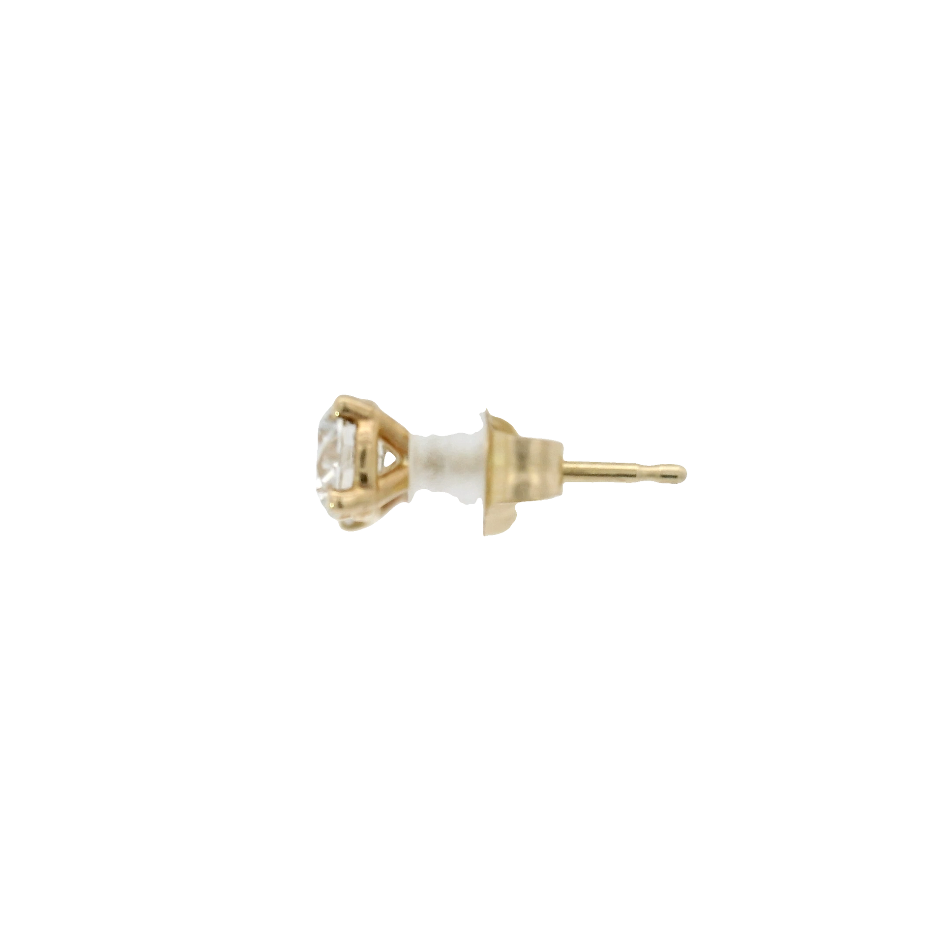 .60cttw. F VS Lab Grown Diamond Ear Studs in 14K Yellow Gold