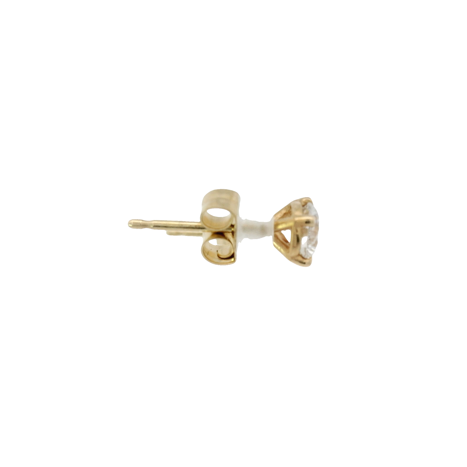 .60cttw. F VS Lab Grown Diamond Ear Studs in 14K Yellow Gold