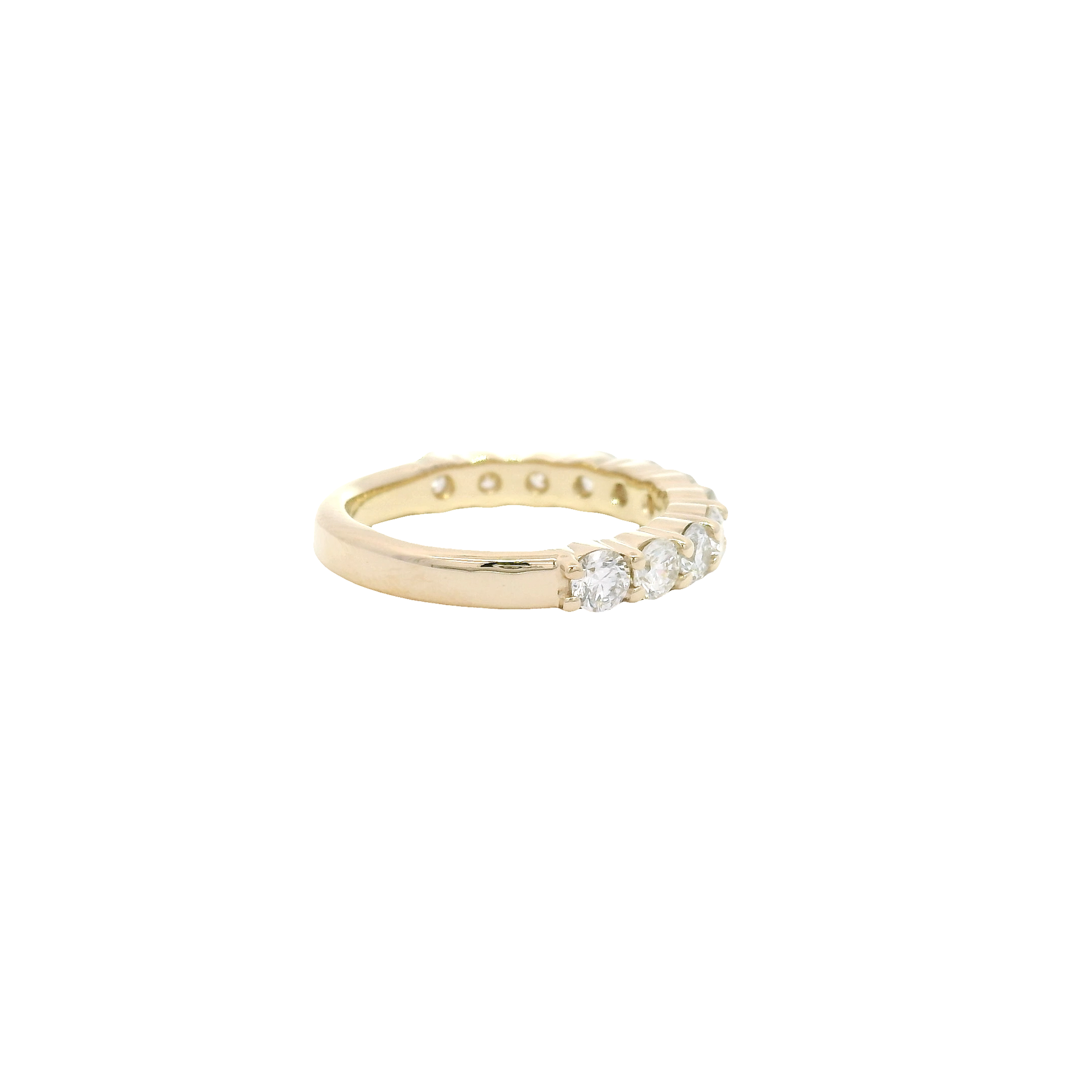 1.1cttw. Lab Grown F VS1 Round Diamond Band in 14K Yellow Gold Size 5