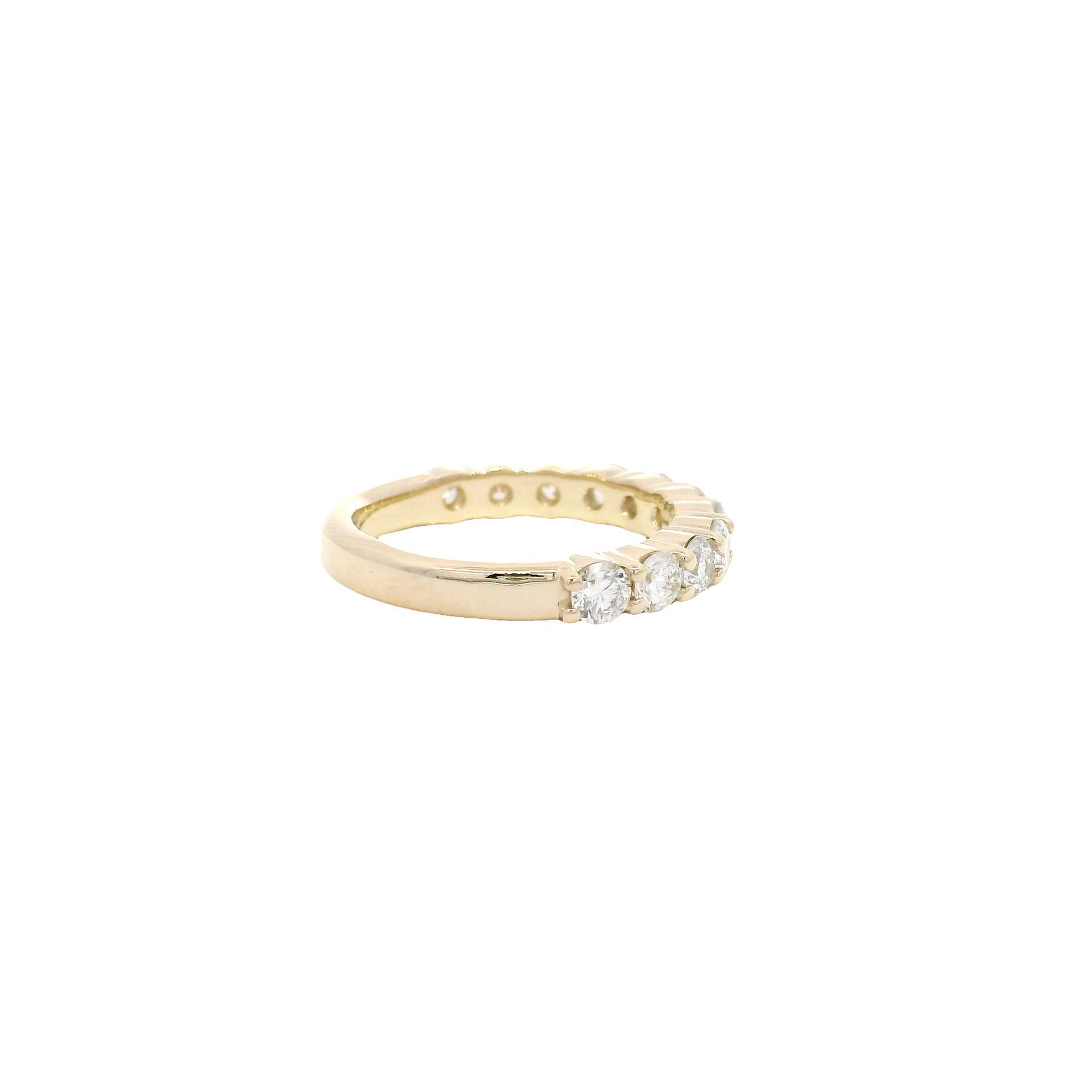 1.1cttw. Lab Grown F VS1 Round Diamond Band in 14K Yellow Gold Size 6
