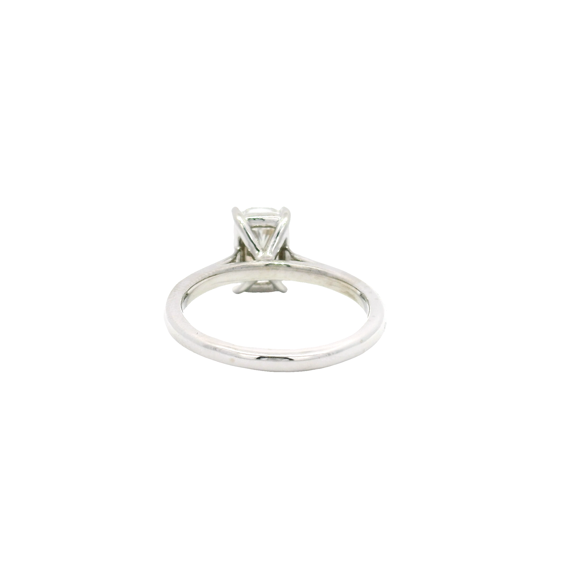 2.03ct. E VS1 Lab Grown Elongated Cushion Cut Diamond in 14K White Gold Cathedral Mounting