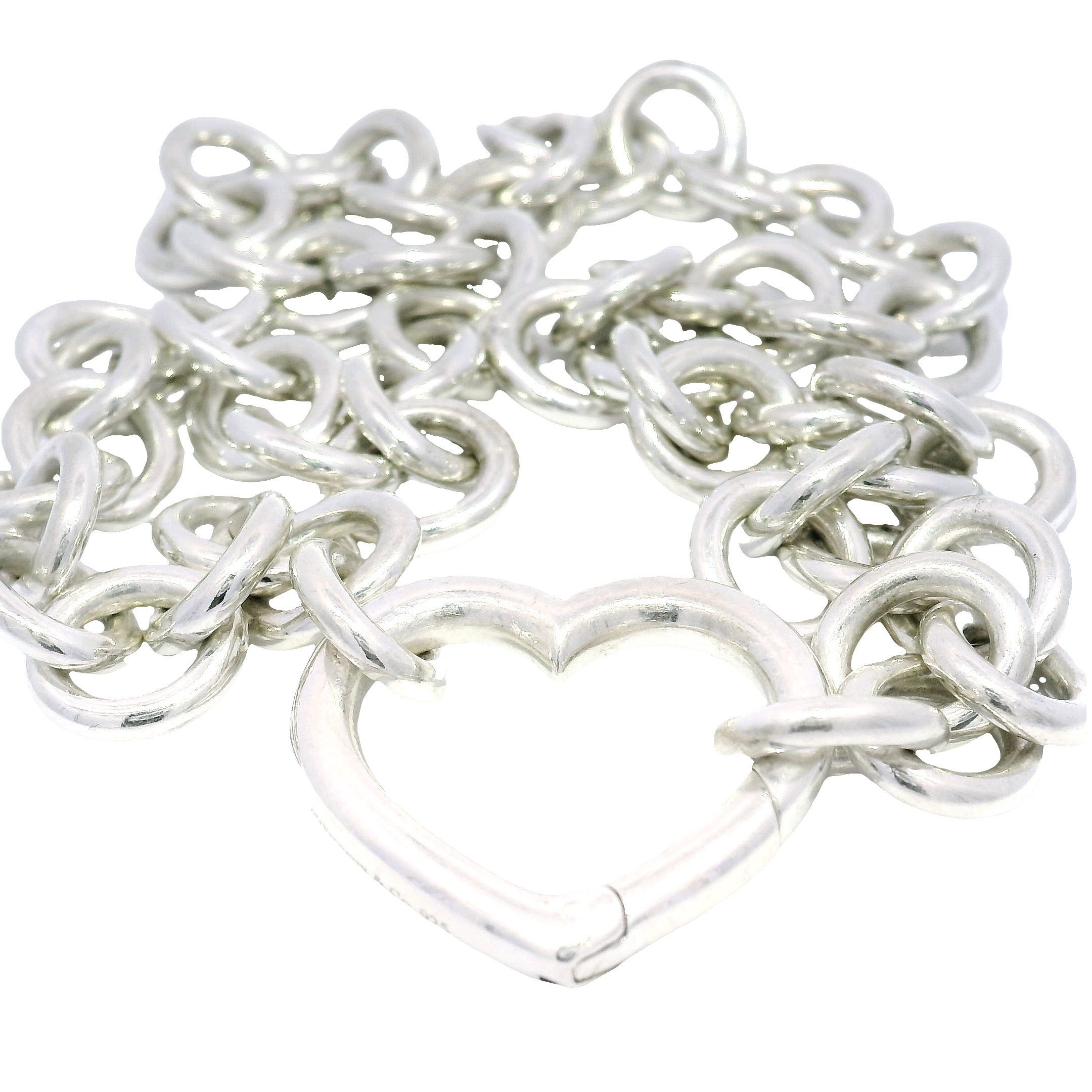 Tiffany & Co .925 Sterling Silver Heart Choker
