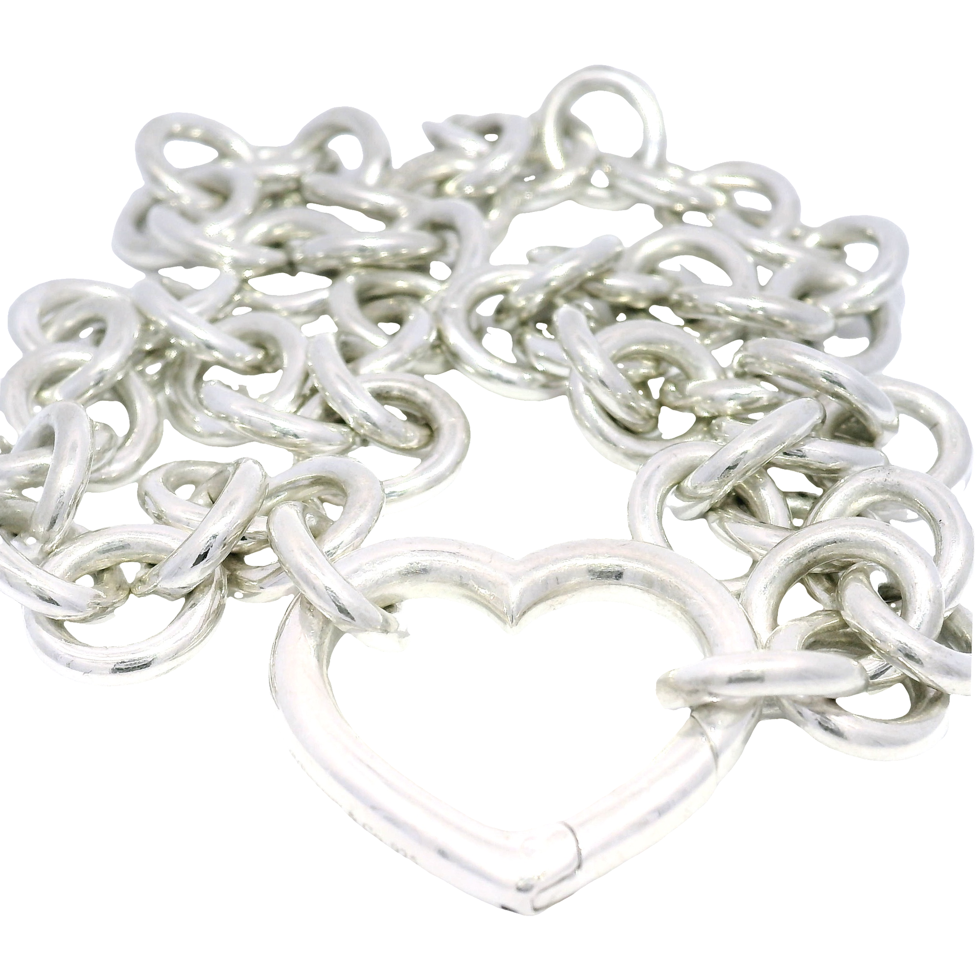 Tiffany & Co .925 Sterling Silver Heart Choker