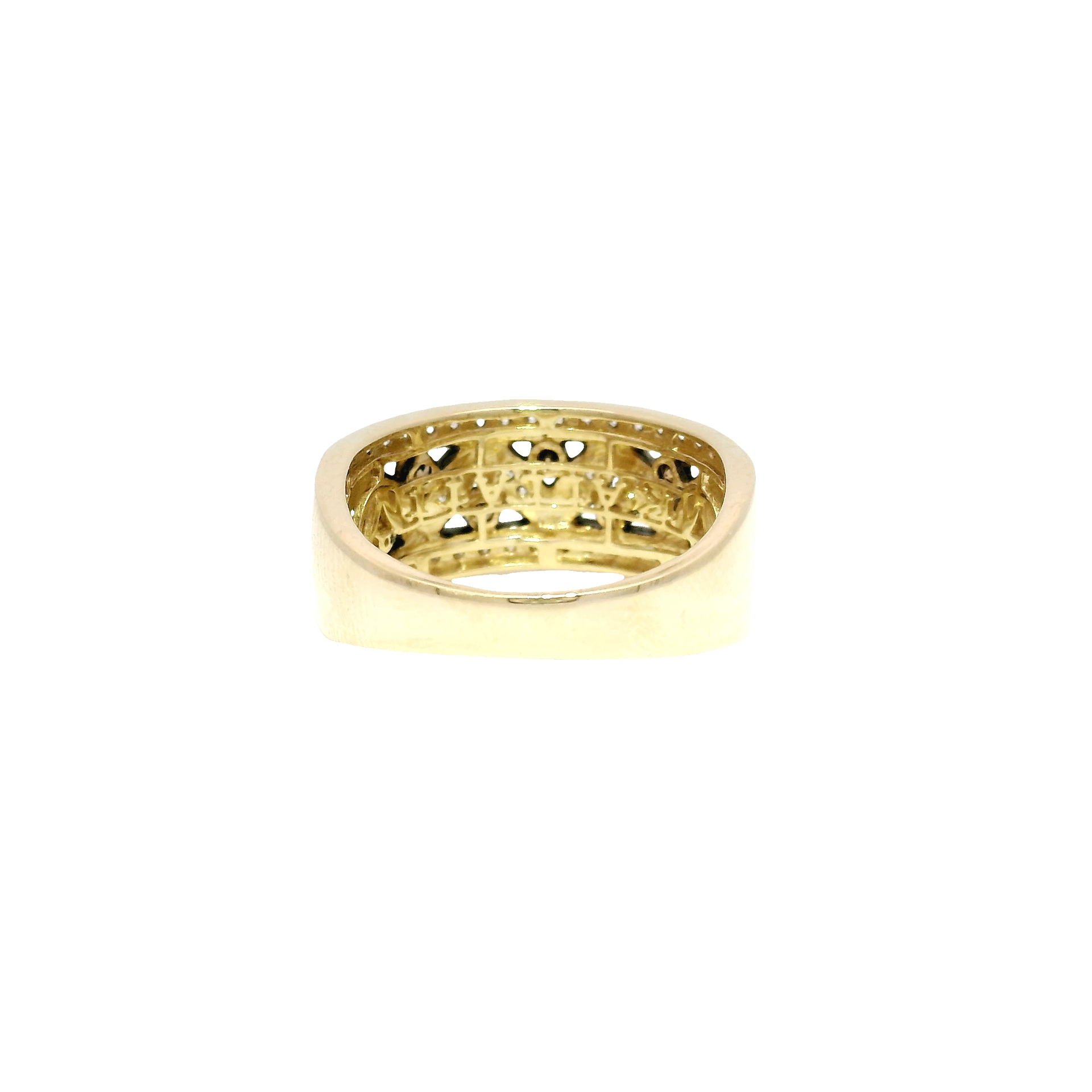 Natural Whiskey & White Round Diamond Fashion Ring in 14K Yellow Gold