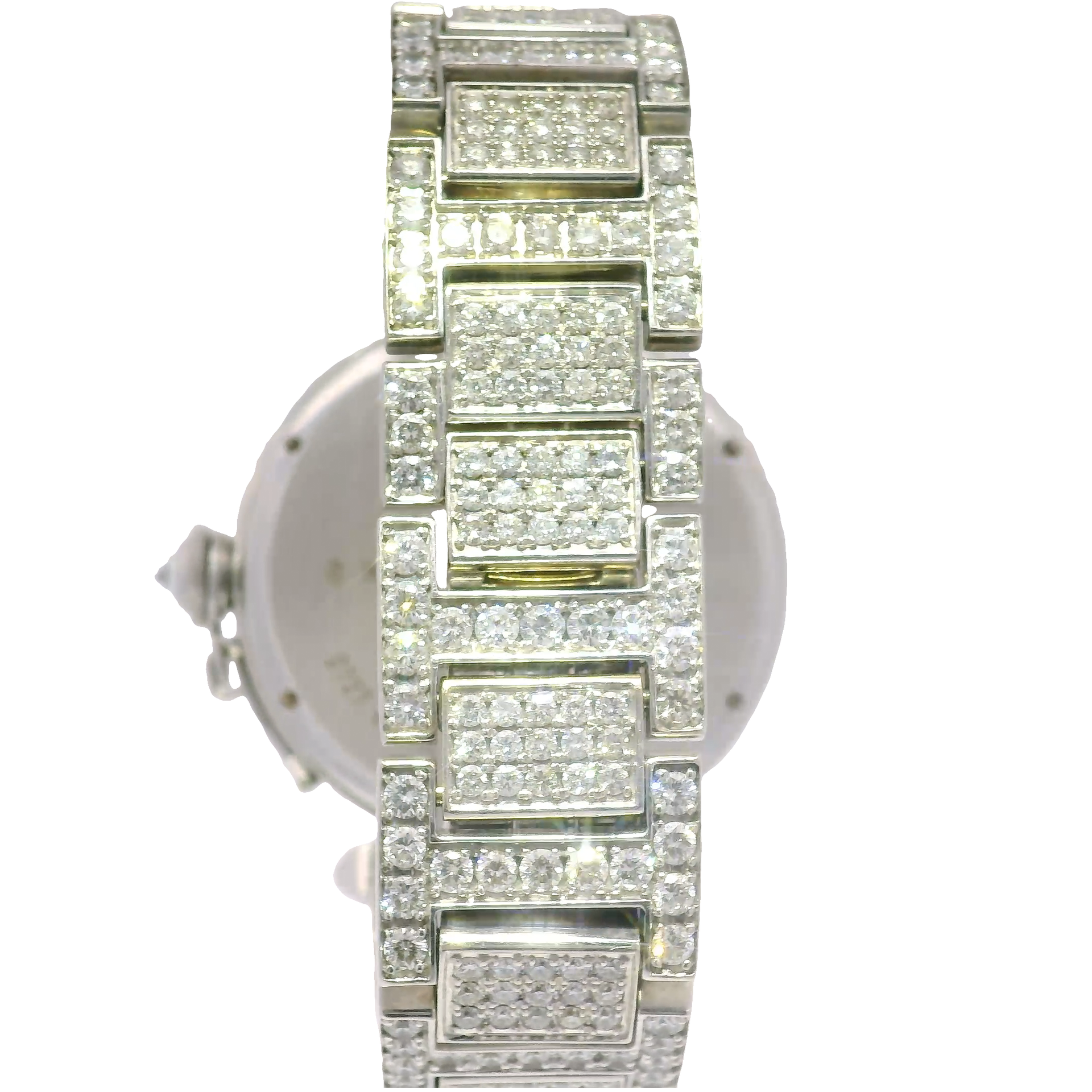 Cartier Pasha 42 in 18K White Gold Featuring 20 carats of Natural Diamonds