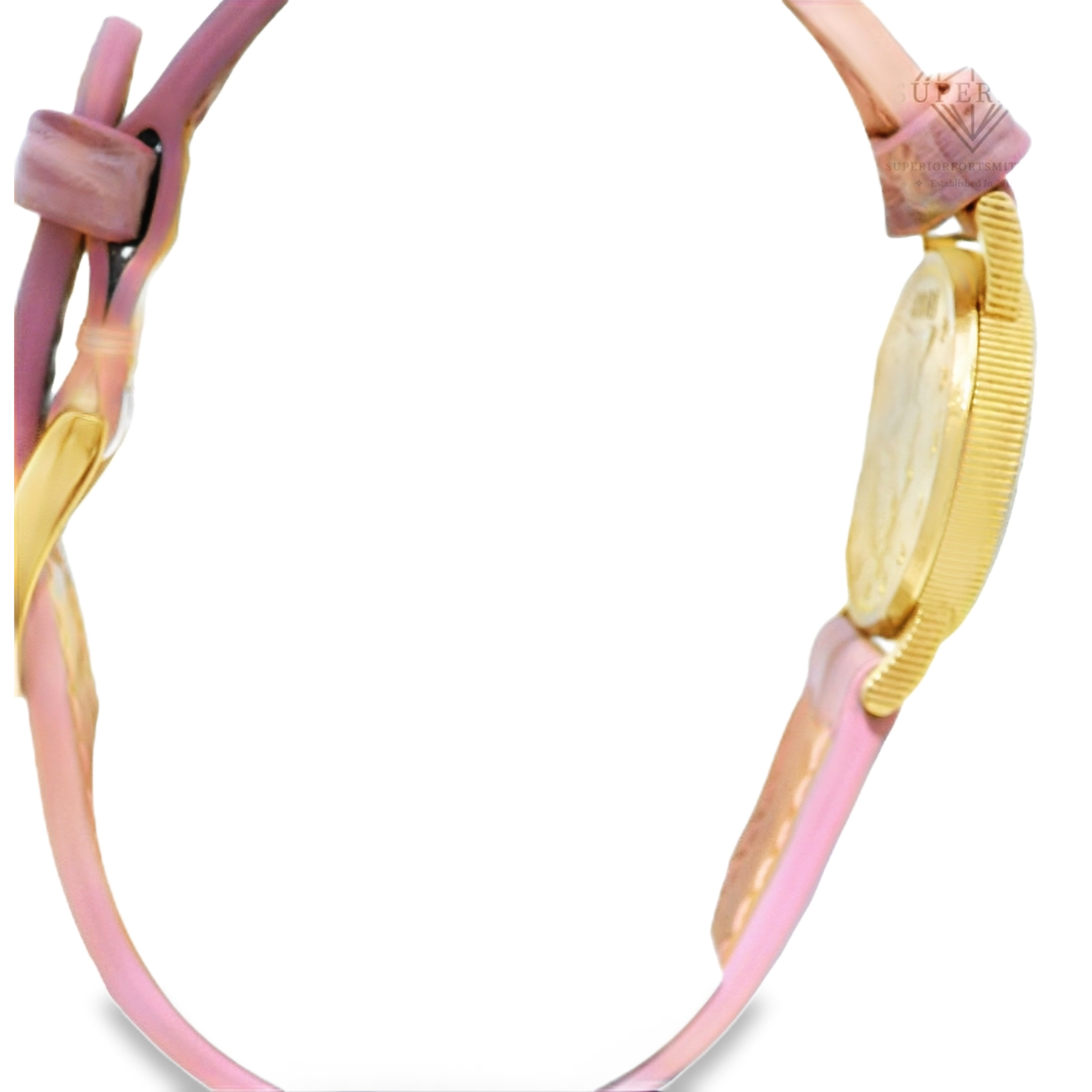 Corum $5 Liberty Coin Watch on Pink Crocodile Leather Strap