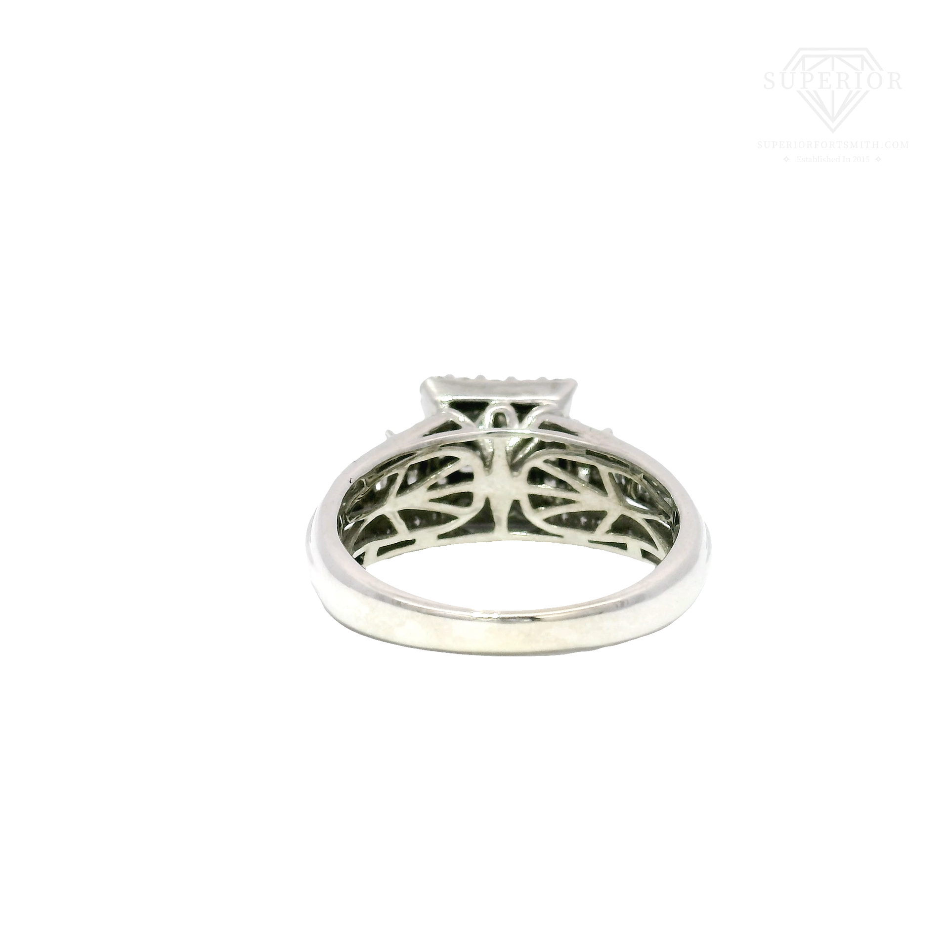 Natural Diamond Engagement Ring in 10k White Gold