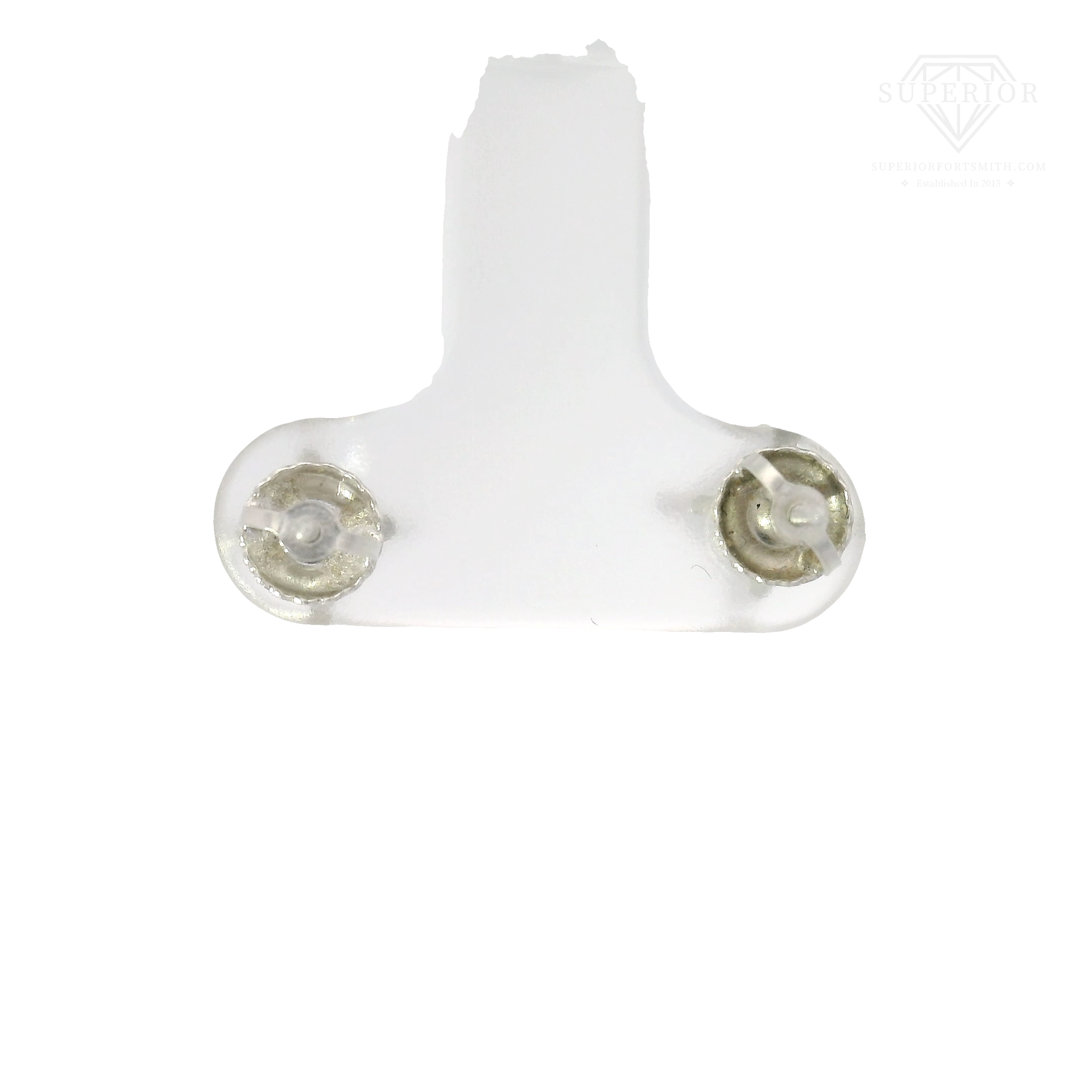 1.5cttw. Lab Grown Princess Cut Diamond Ear Studs in 14K White Gold