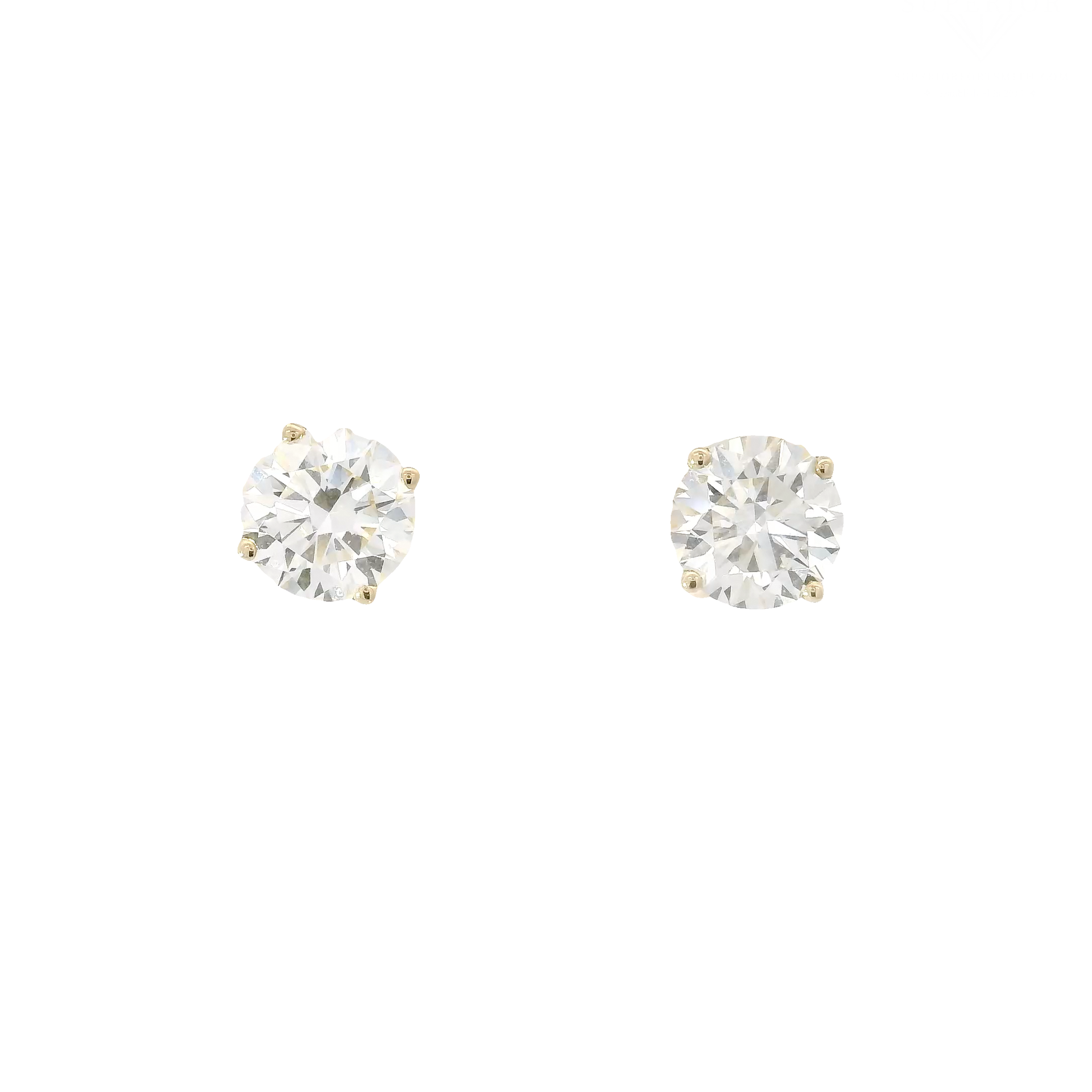 2.5cttw. F VS1 Lab Grown Diamond Ear Studs in 14K Yellow Gold Screw Backs