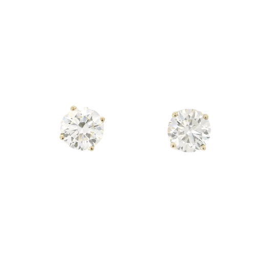 2.5cttw. F VS1 Lab Grown Diamond Ear Studs in 14K Yellow Gold Screw Backs