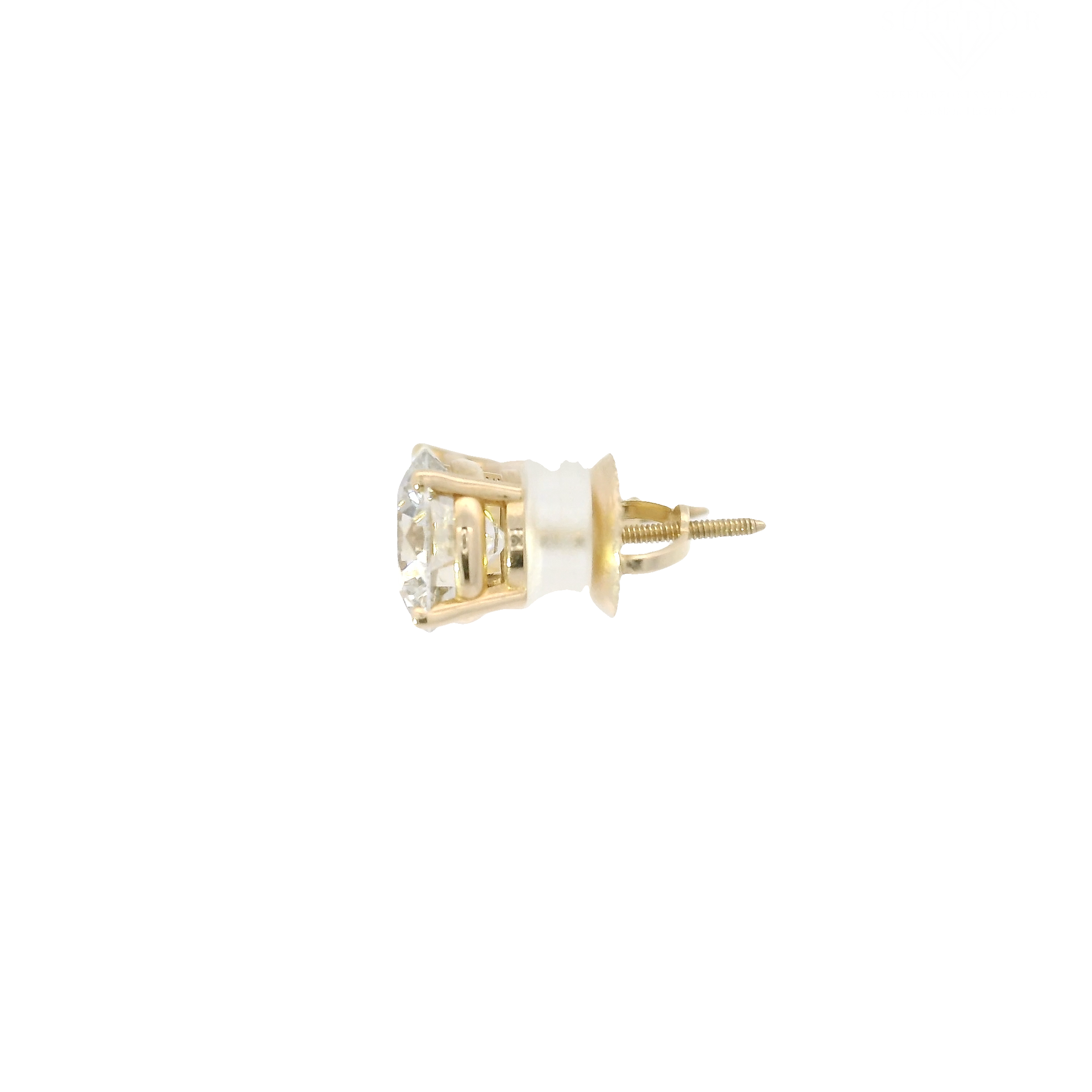 2.5cttw. F VS1 Lab Grown Diamond Ear Studs in 14K Yellow Gold Screw Backs