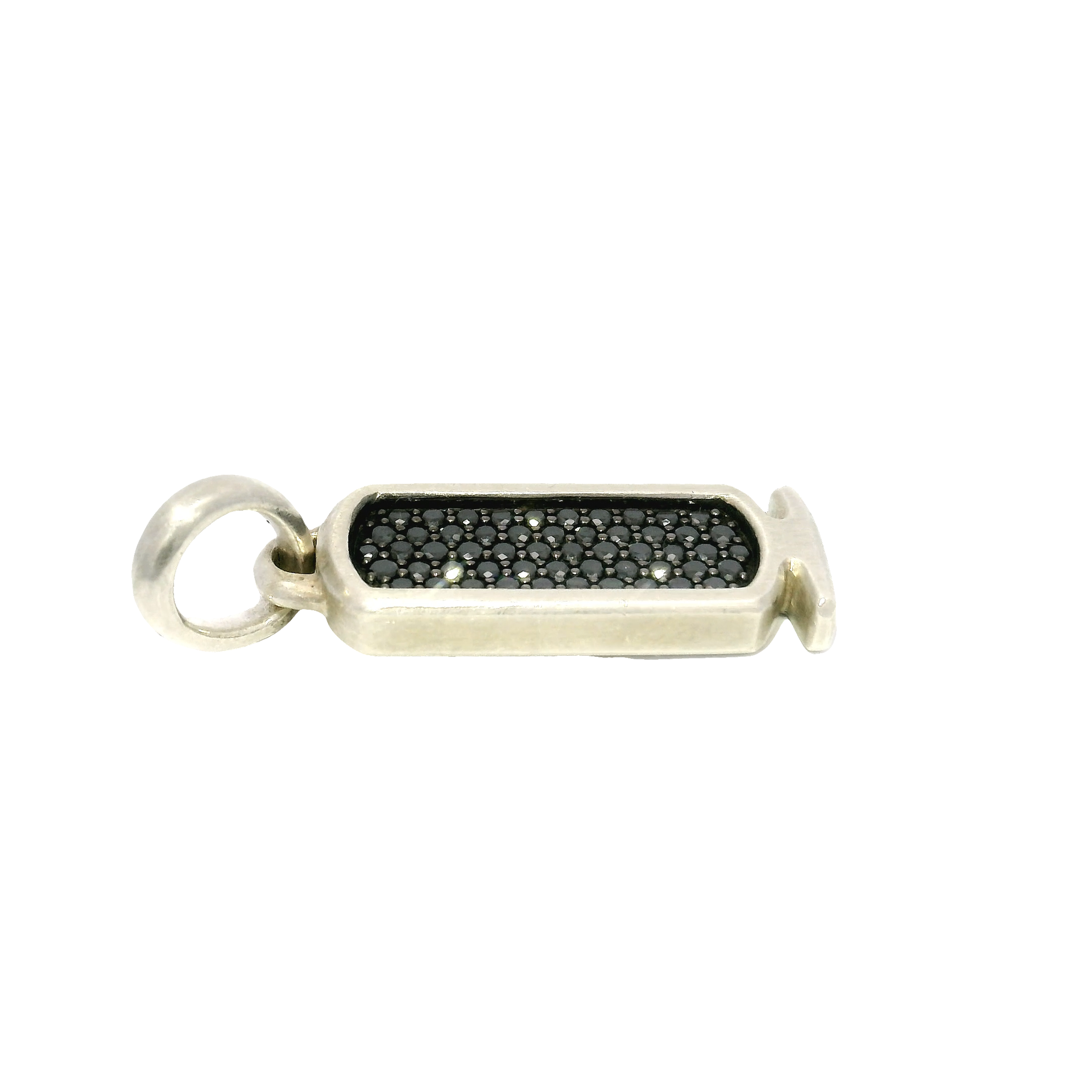 David Yurman Pave Set Natural Black Diamond Pendant in .925 Sterling Silver