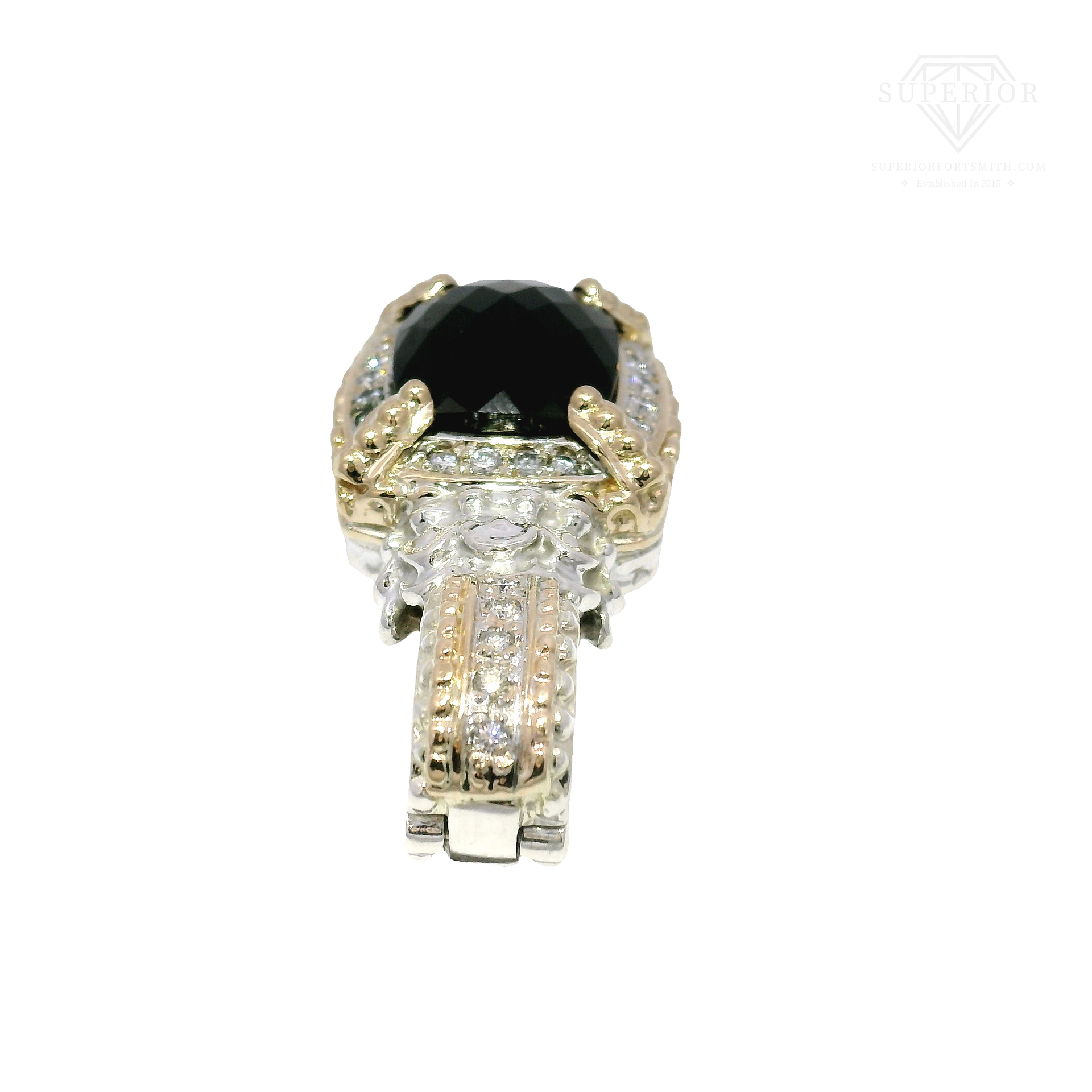 Vahan Natural Diamond & Onyx Pendant Set in 14K Yellow Gold & Sterling Silver