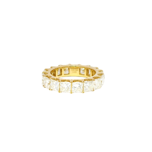 Lab Grown Princess Cut Diamond Eternity Band in 14K Yellow Gold Sz 5.5