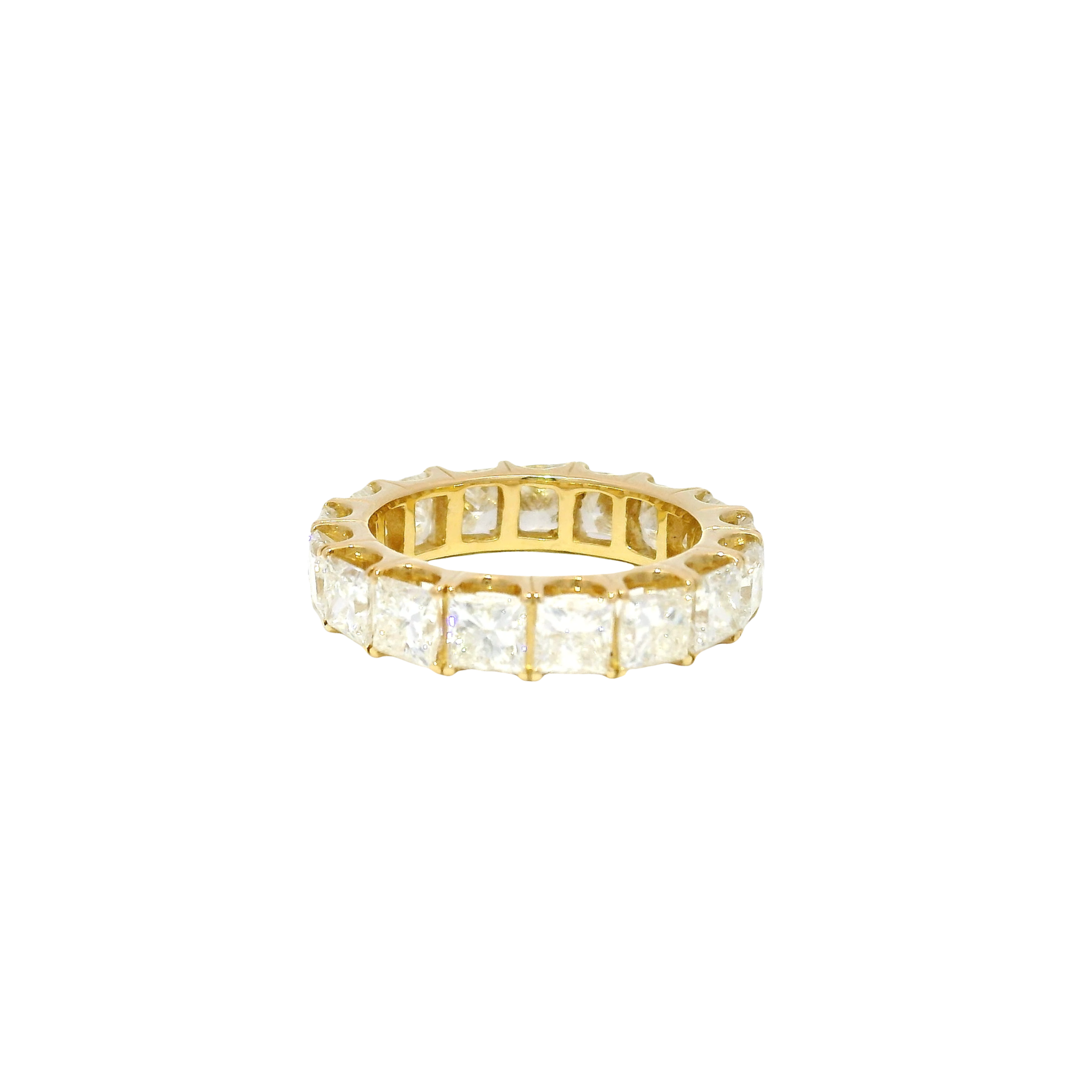 Lab Grown Princess Cut Diamond Eternity Band in 14K Yellow Gold Sz 5.5