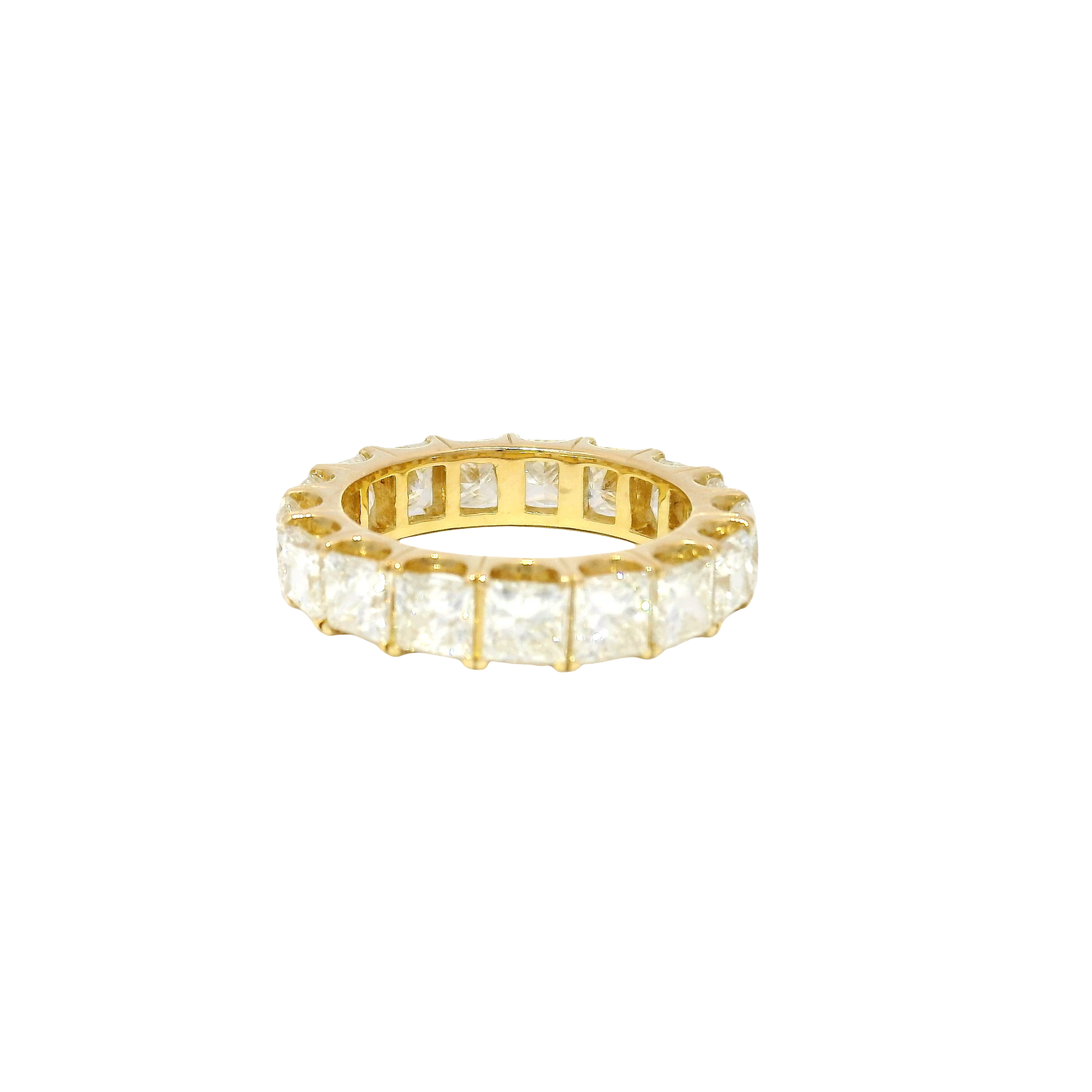 Lab Grown Princess Cut Diamond Eternity Band in 14K Yellow Gold Sz 5.5