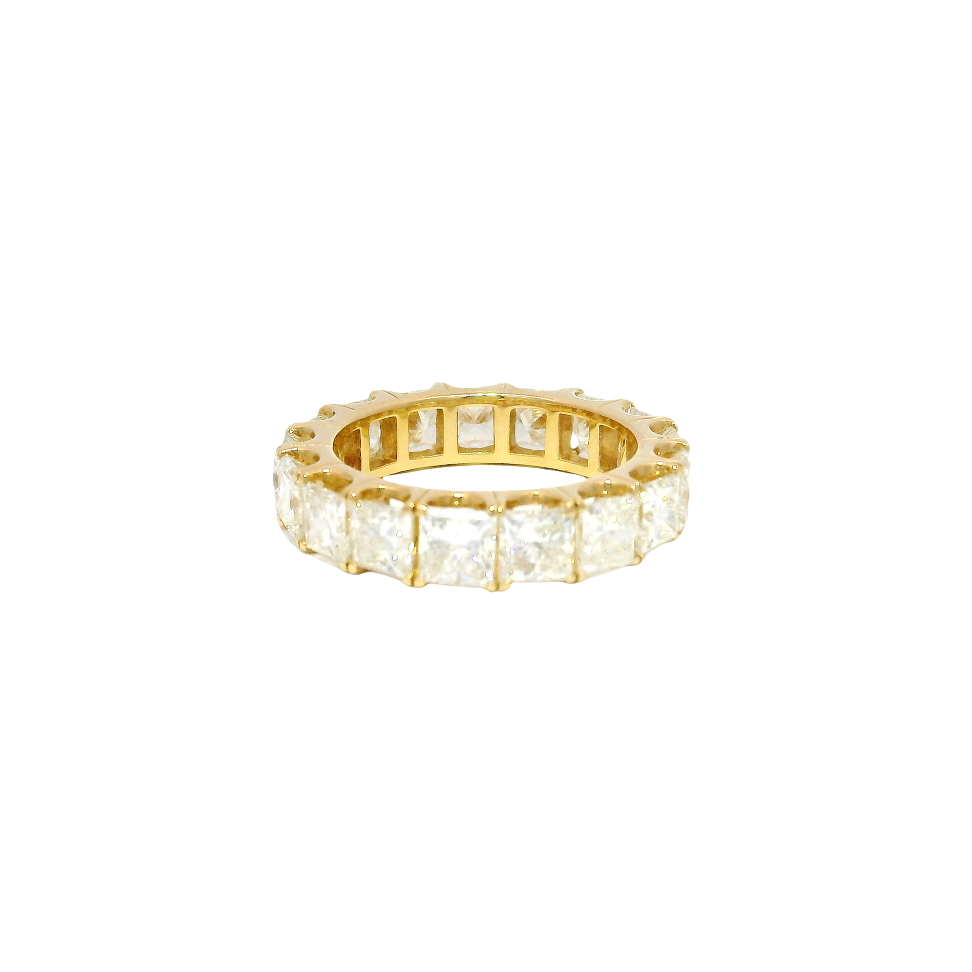 Lab Grown Princess Cut Diamond Eternity Band in 14K Yellow Gold Sz 5.5