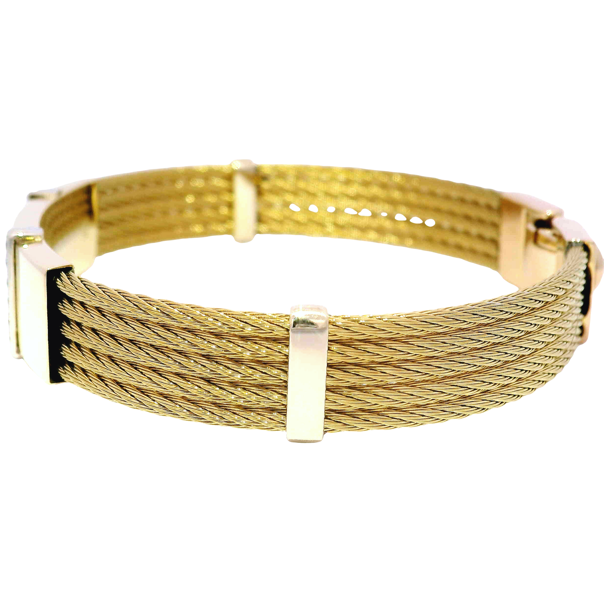 Bersani Designer 18K Yellow Gold Bracelet with Natural Accent Diamonds