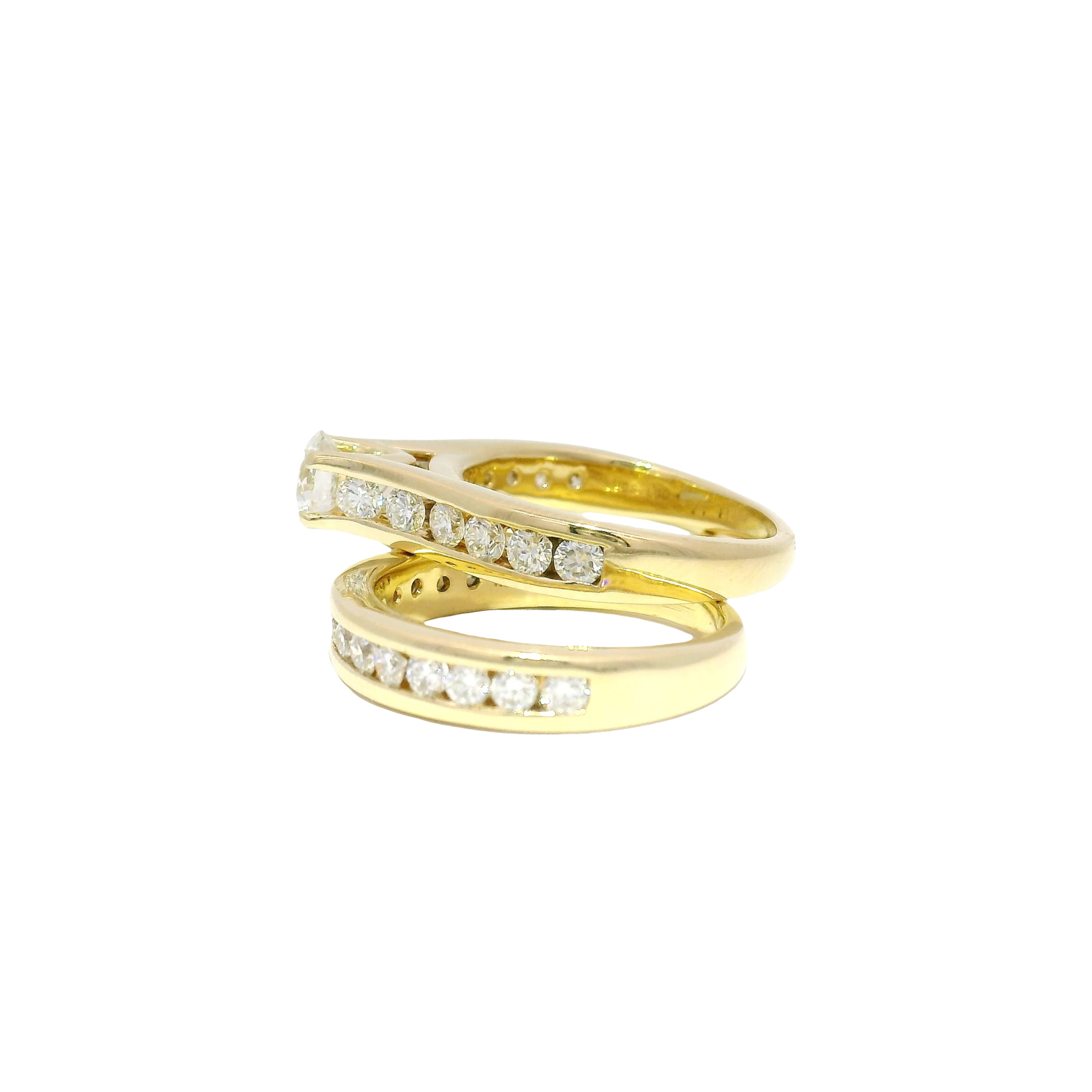 Lab Round Diamond Engagement Ring Set in 10K Yellow Gold Sz 5