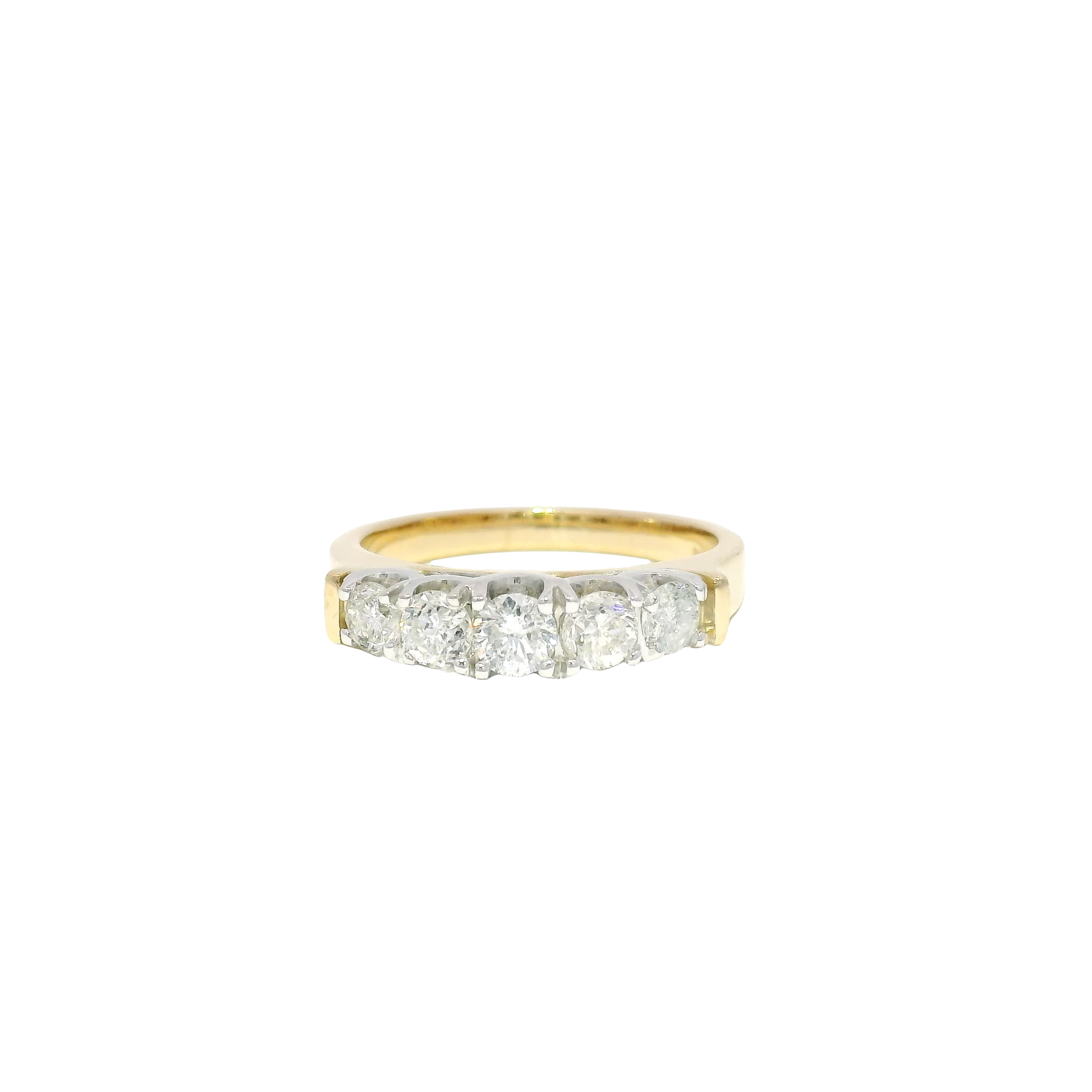 Approx .75cttw. Natural Round Diamond Band in 14K Yellow Gold Sz 7