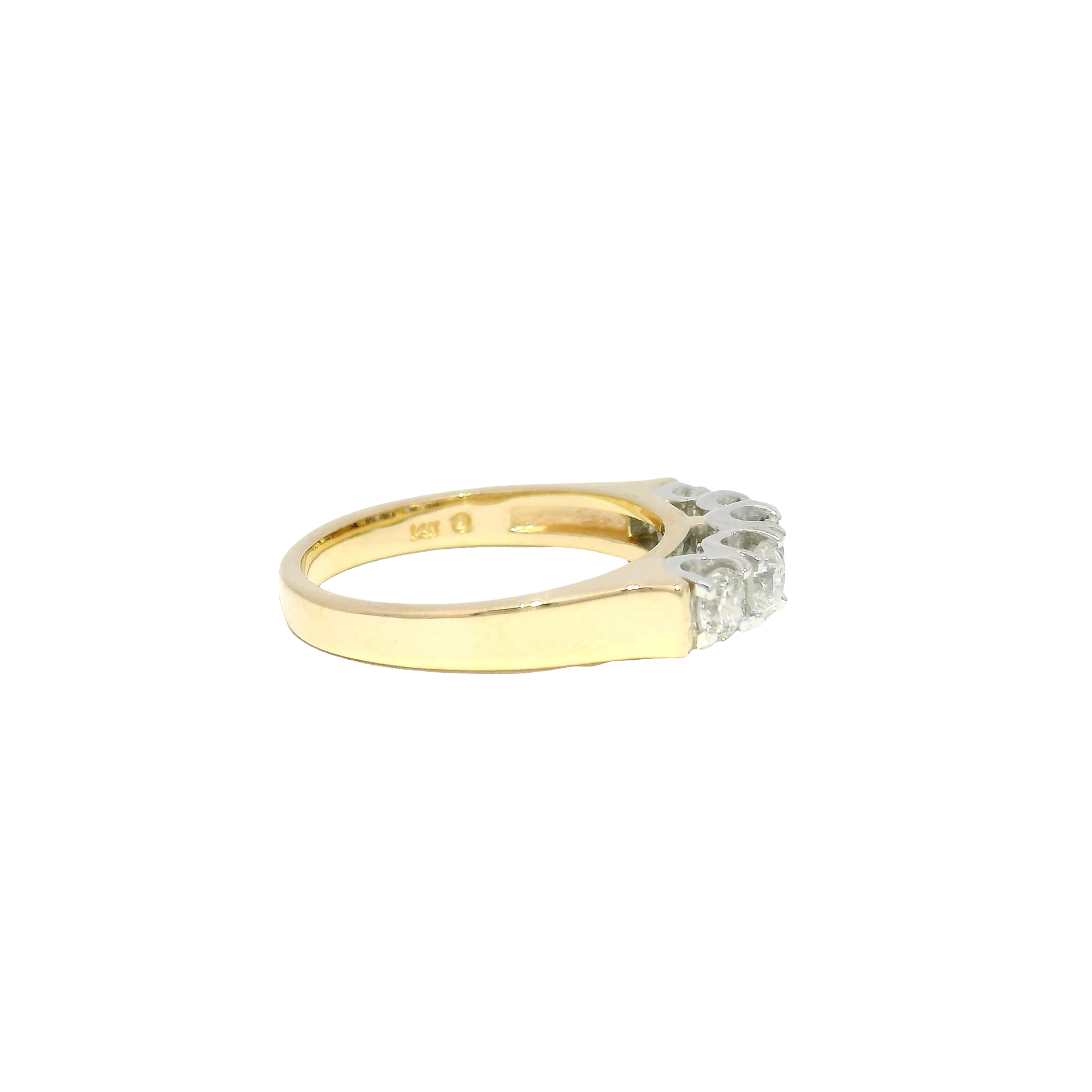 Approx .75cttw. Natural Round Diamond Band in 14K Yellow Gold Sz 7
