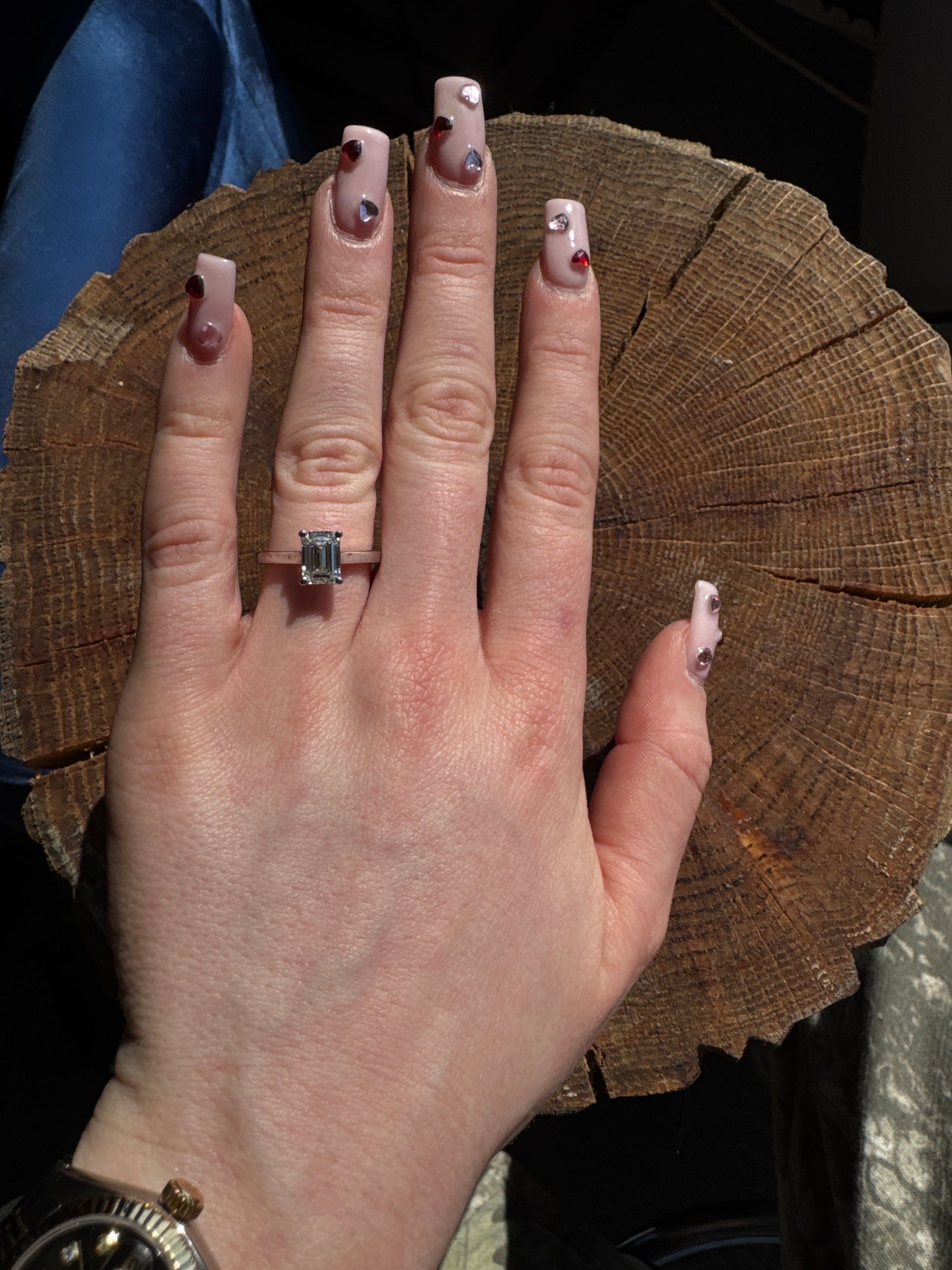 1.67ct. F VS2 Lab Grown Emerald Cut Diamond in 14K White Gold Mounting