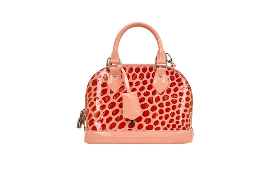 Louis Vuitton Alma BB Monogram Vernis Jungle Dots Sugar Poppy