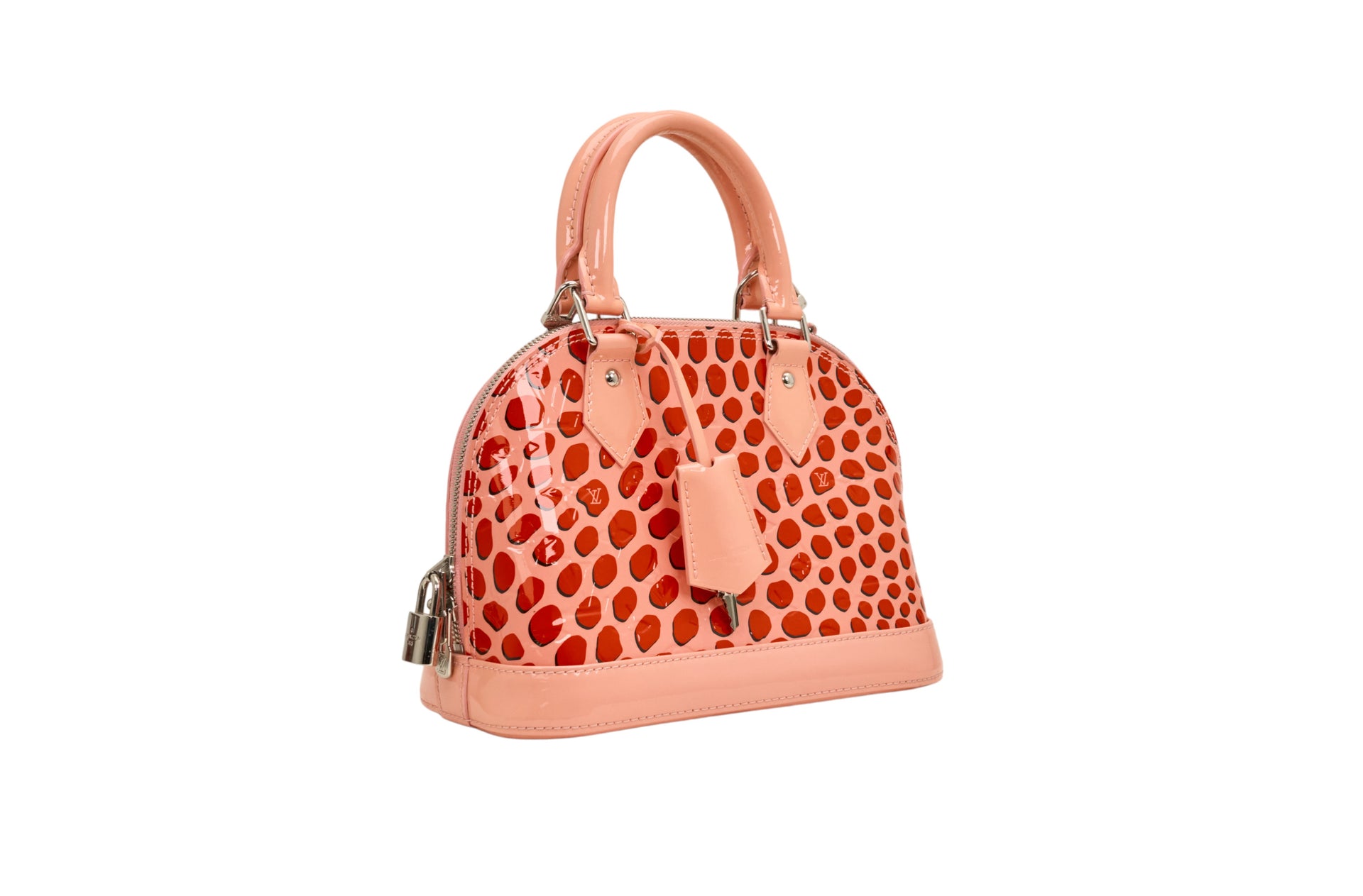 Louis Vuitton Alma BB Monogram Vernis Jungle Dots Sugar Poppy
