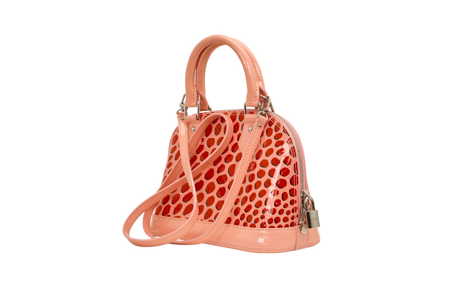 Louis Vuitton Alma BB Monogram Vernis Jungle Dots Sugar Poppy